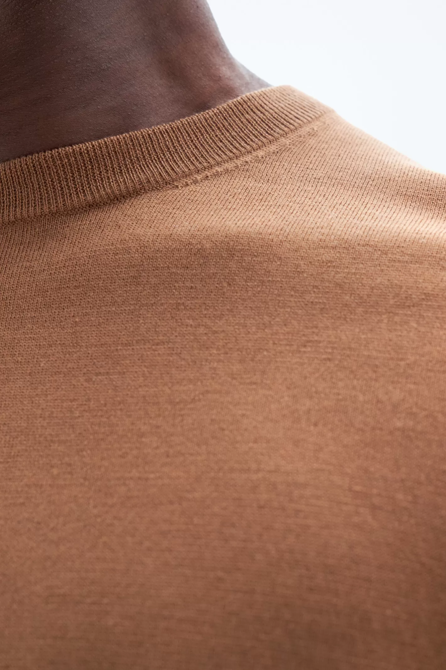 Filippa K Merino Sweater Camel-Man Knitwear