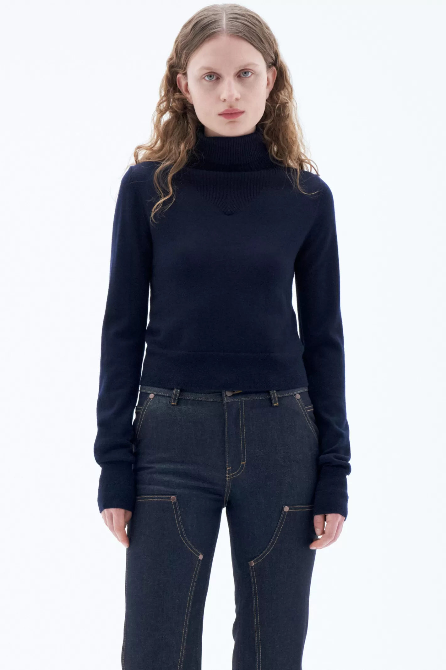 Filippa K Merino Turtleneck Sweater Navy-Woman Knitwear