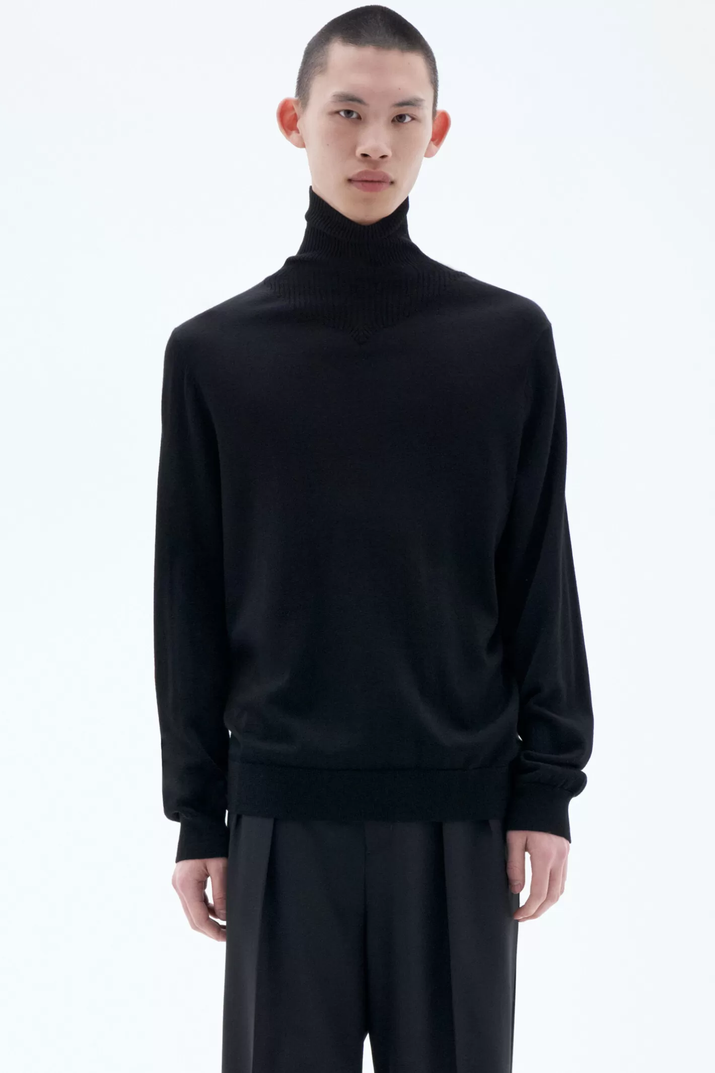 Filippa K Merino Turtleneck Sweater Black-Man Knitwear