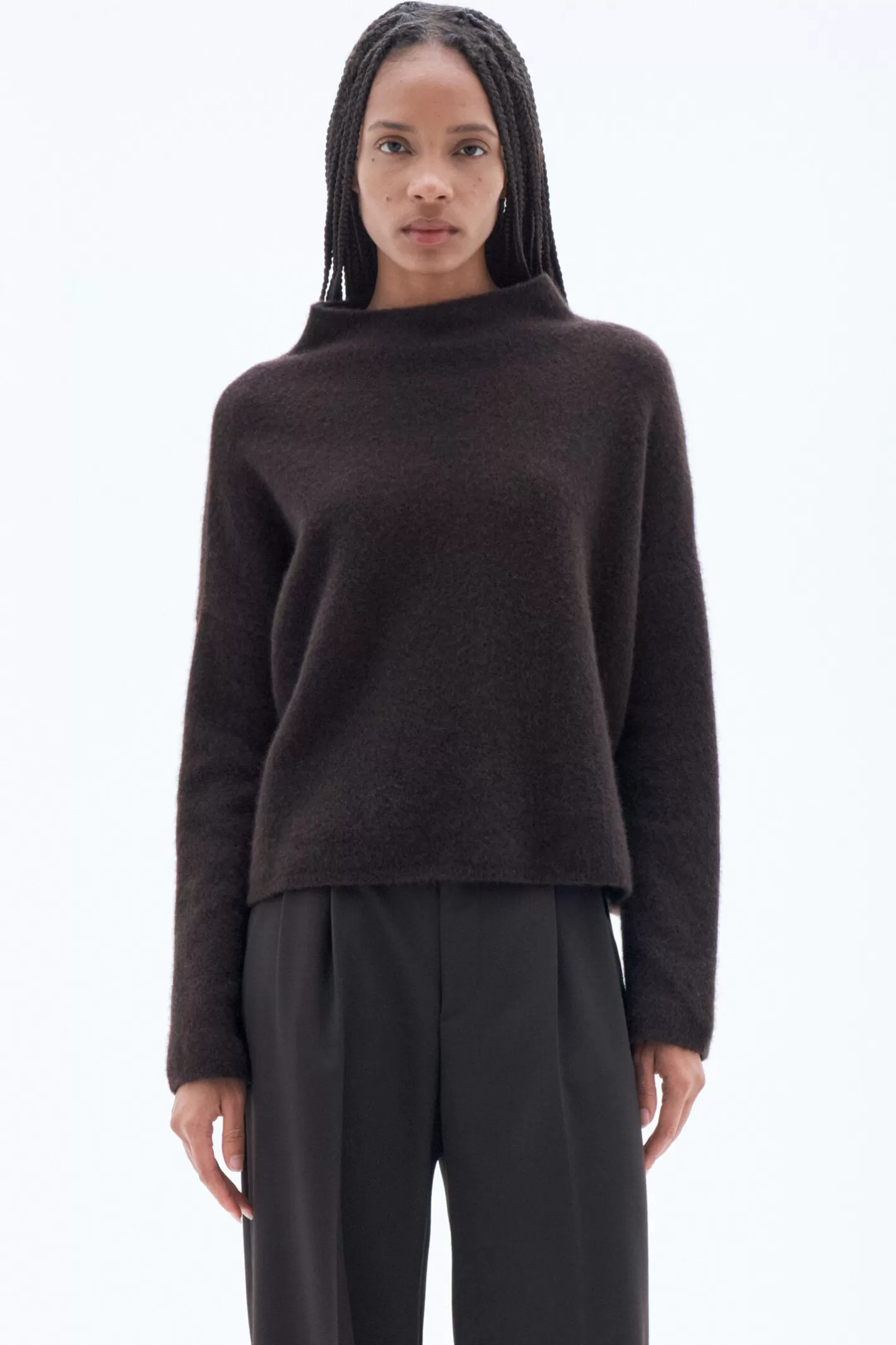 Filippa K Mika Yak Funnelneck Sweater Ginger Brown-Woman Knitwear