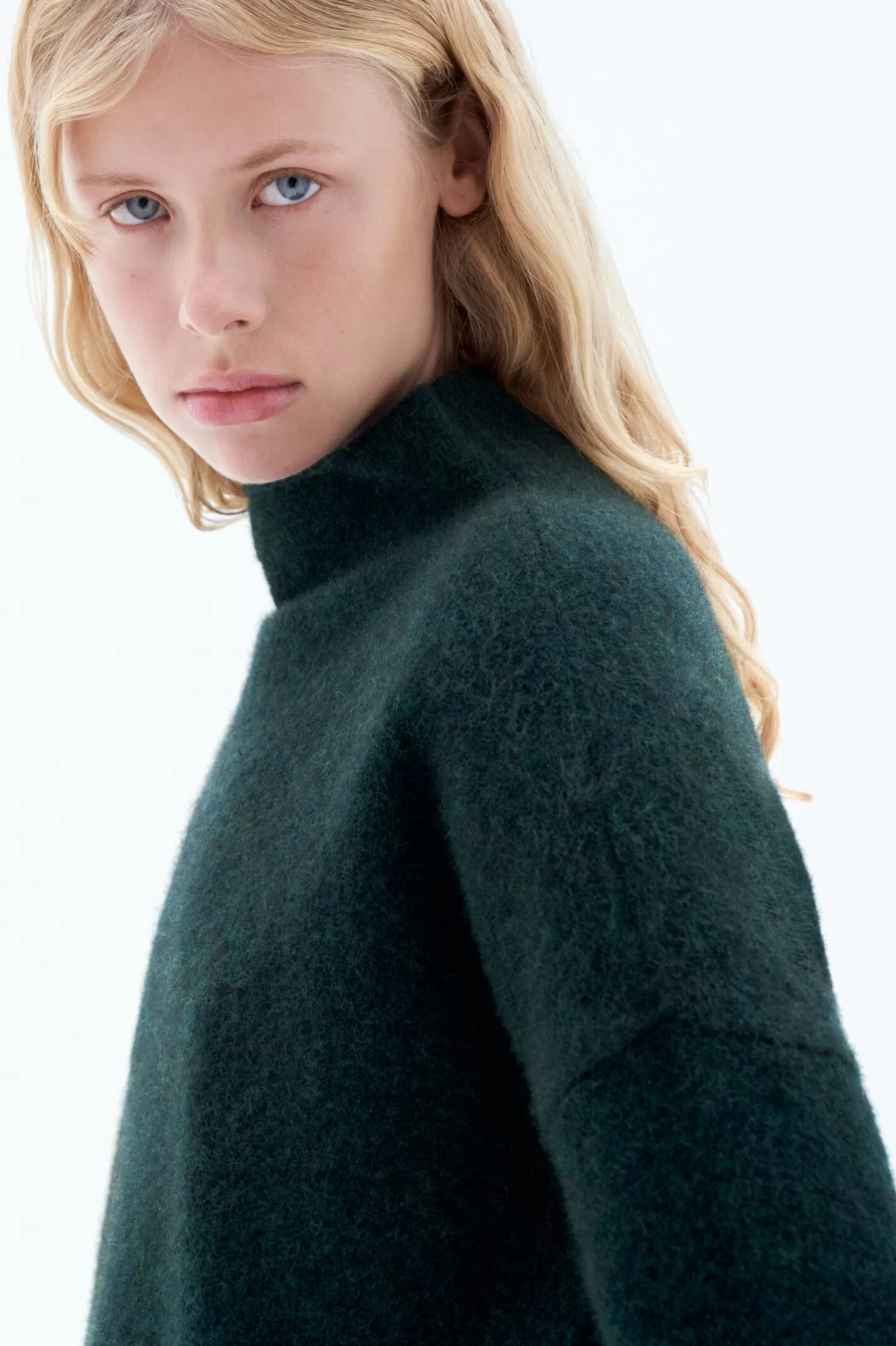 Filippa K Mika Yak Funnelneck Sweater Forest Green-Woman Knitwear