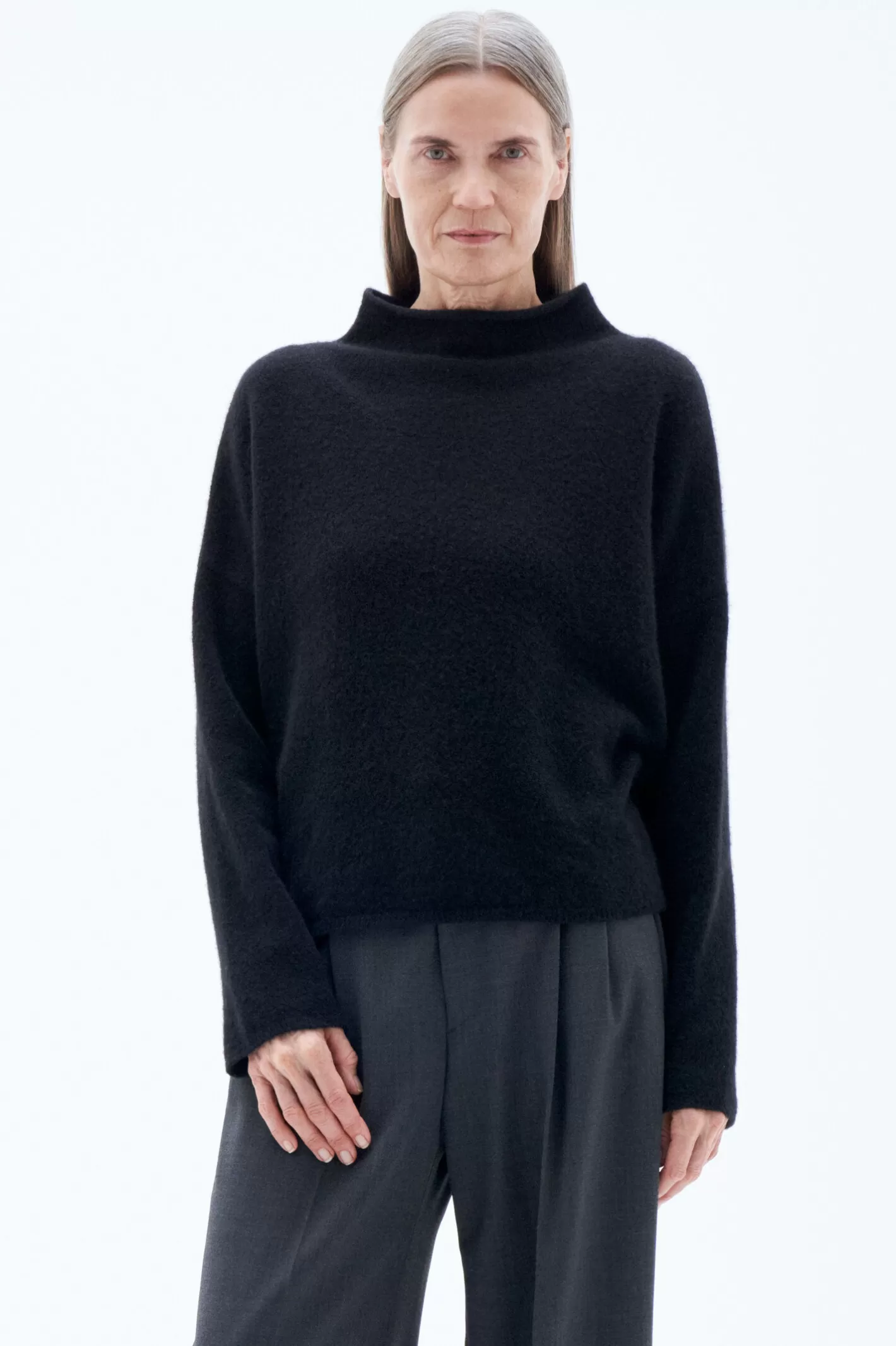 Filippa K Mika Yak Funnelneck Sweater Black-Woman Bestsellers | Knitwear