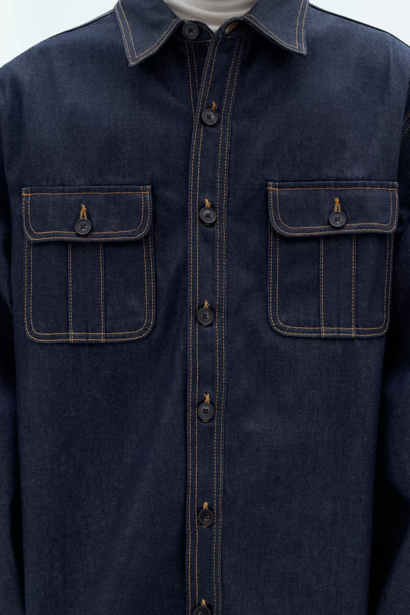 Filippa K Oversize Denim Shirt Midnight Blue-Man Shirts