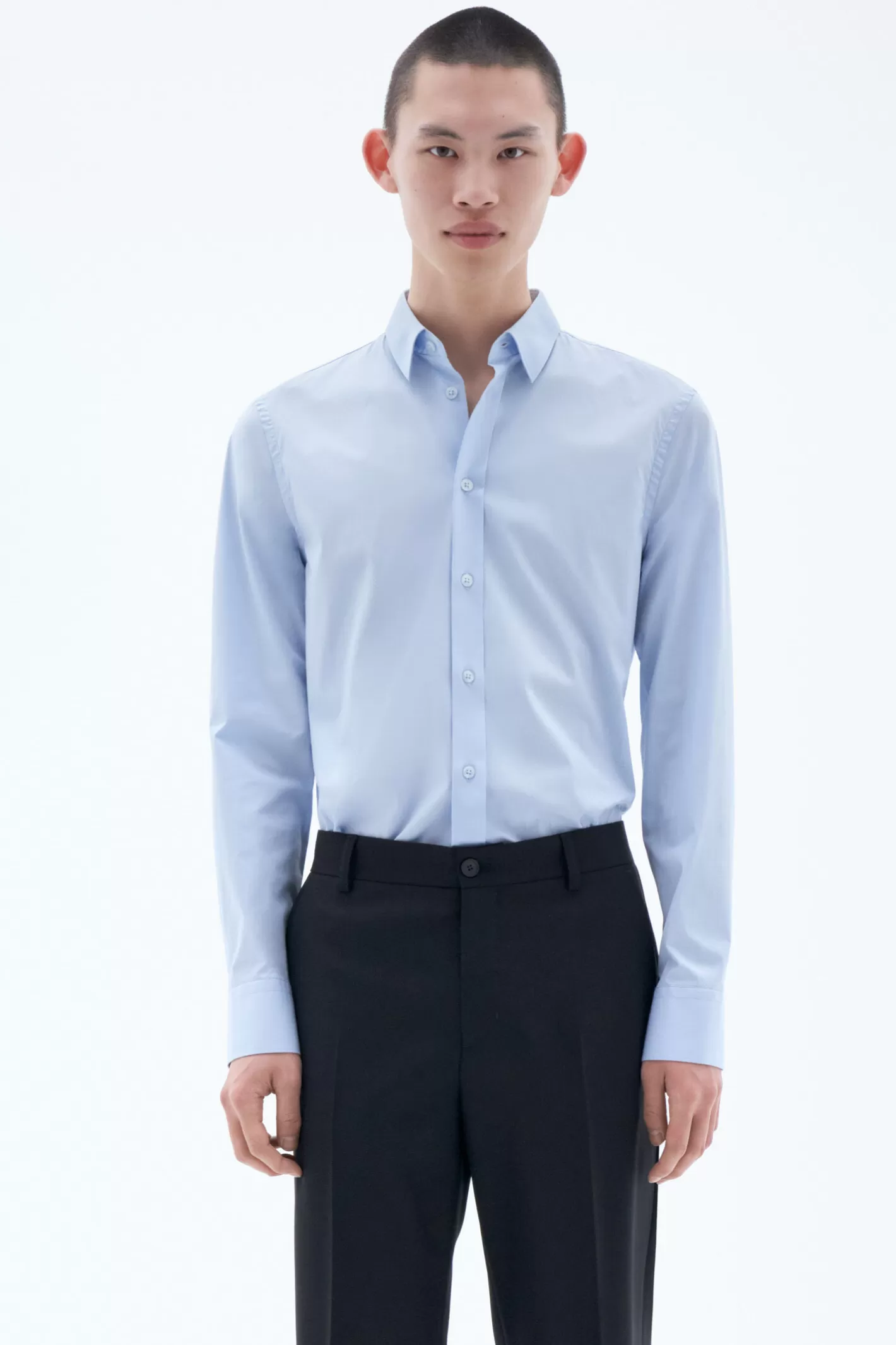 Filippa K Paul Stretch Shirt Light Blue-Man Shirts