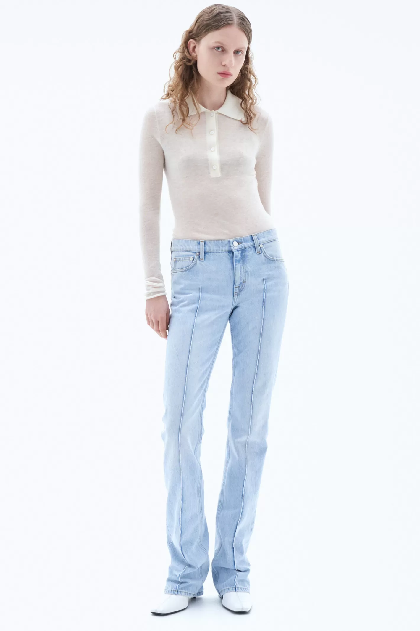 Filippa K Pintuck Jeans Light Blue-Woman Denim