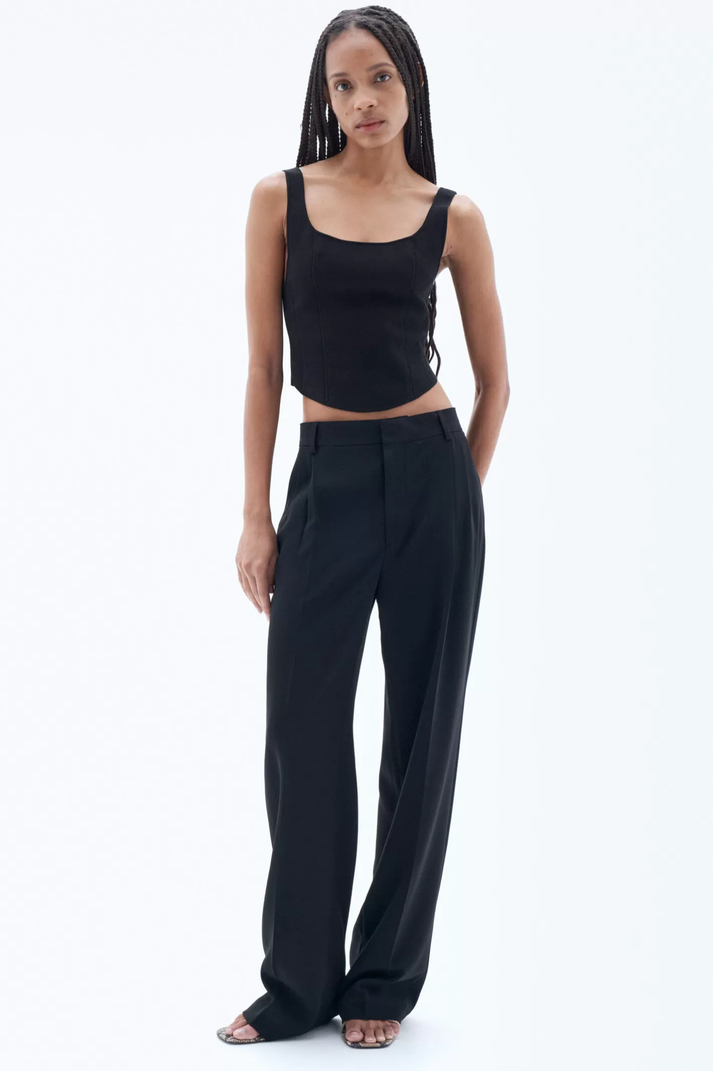 Filippa K Pleated Trousers Black-Woman Tailoring | Trousers