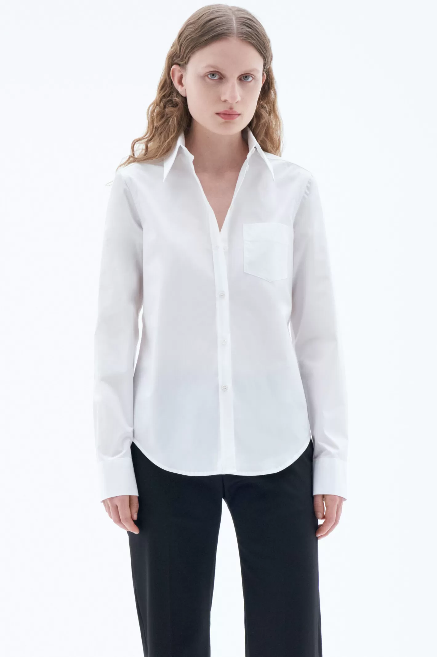 Filippa K Poplin Shirt White-Woman Shirts & Blouses