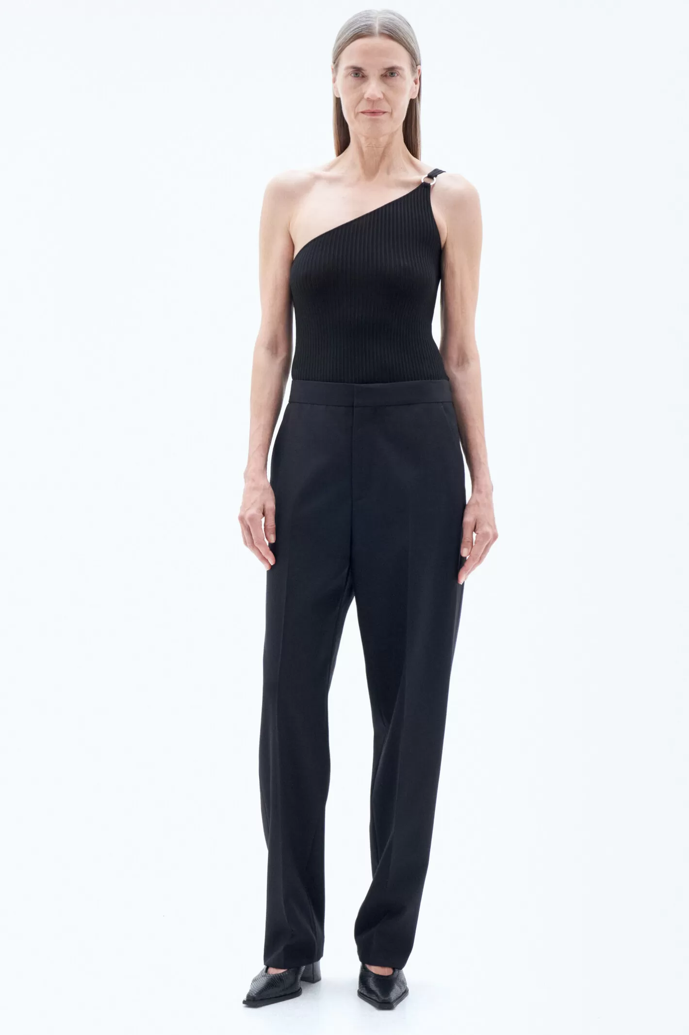 Filippa K Relaxed Tuxedo Trousers Black-Woman Tailoring | Trousers