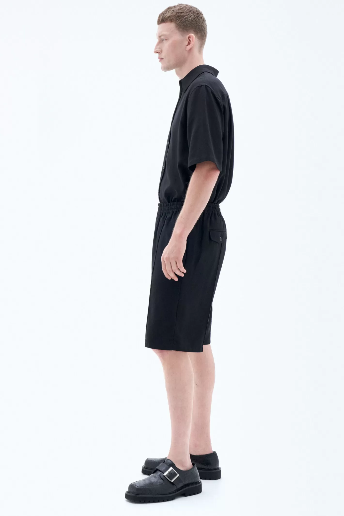 Filippa K Re:sourced Crepe Shorts Black-Man Trousers