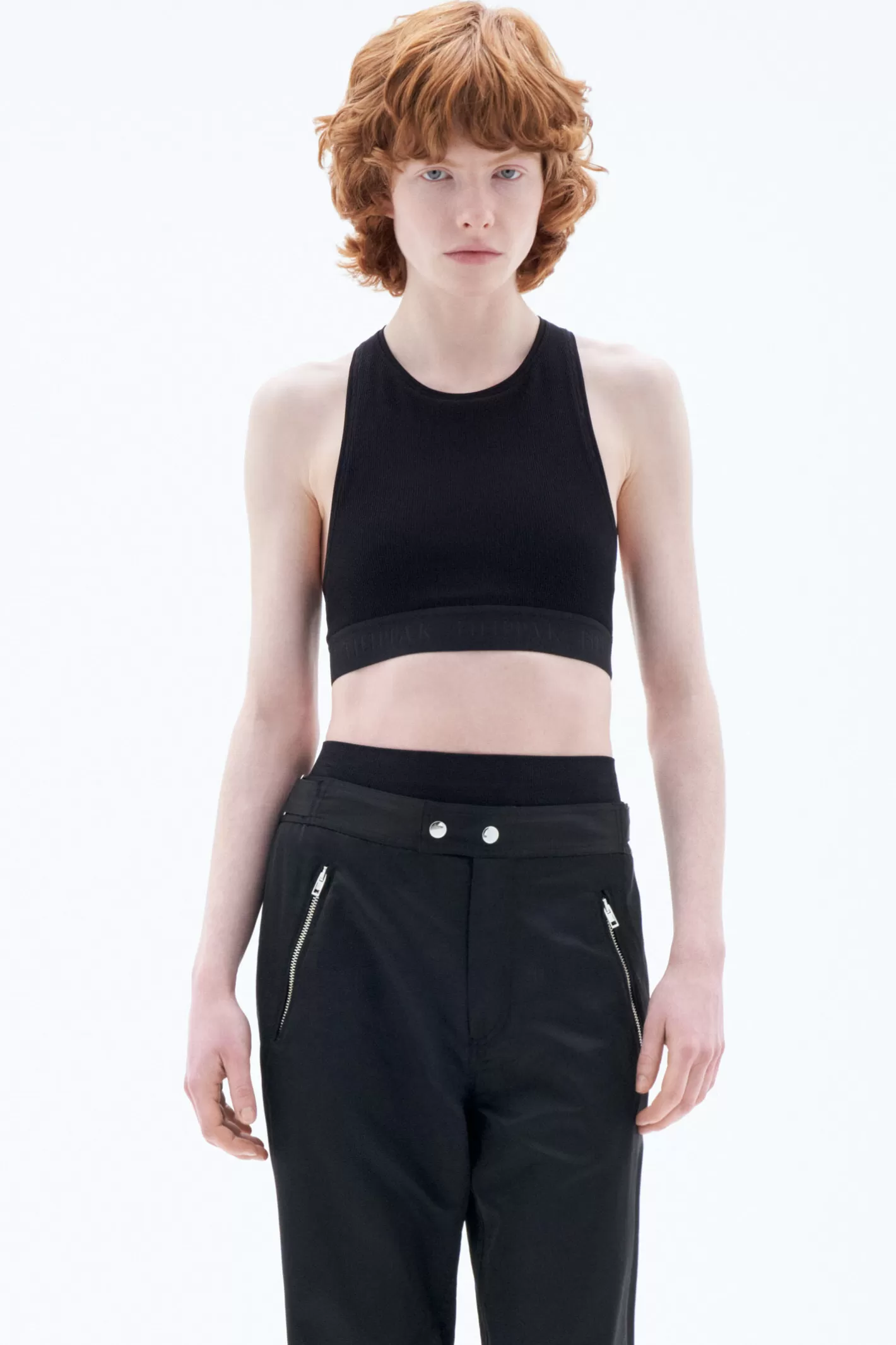 Filippa K Rib Bra Top Black-Woman Sports bras