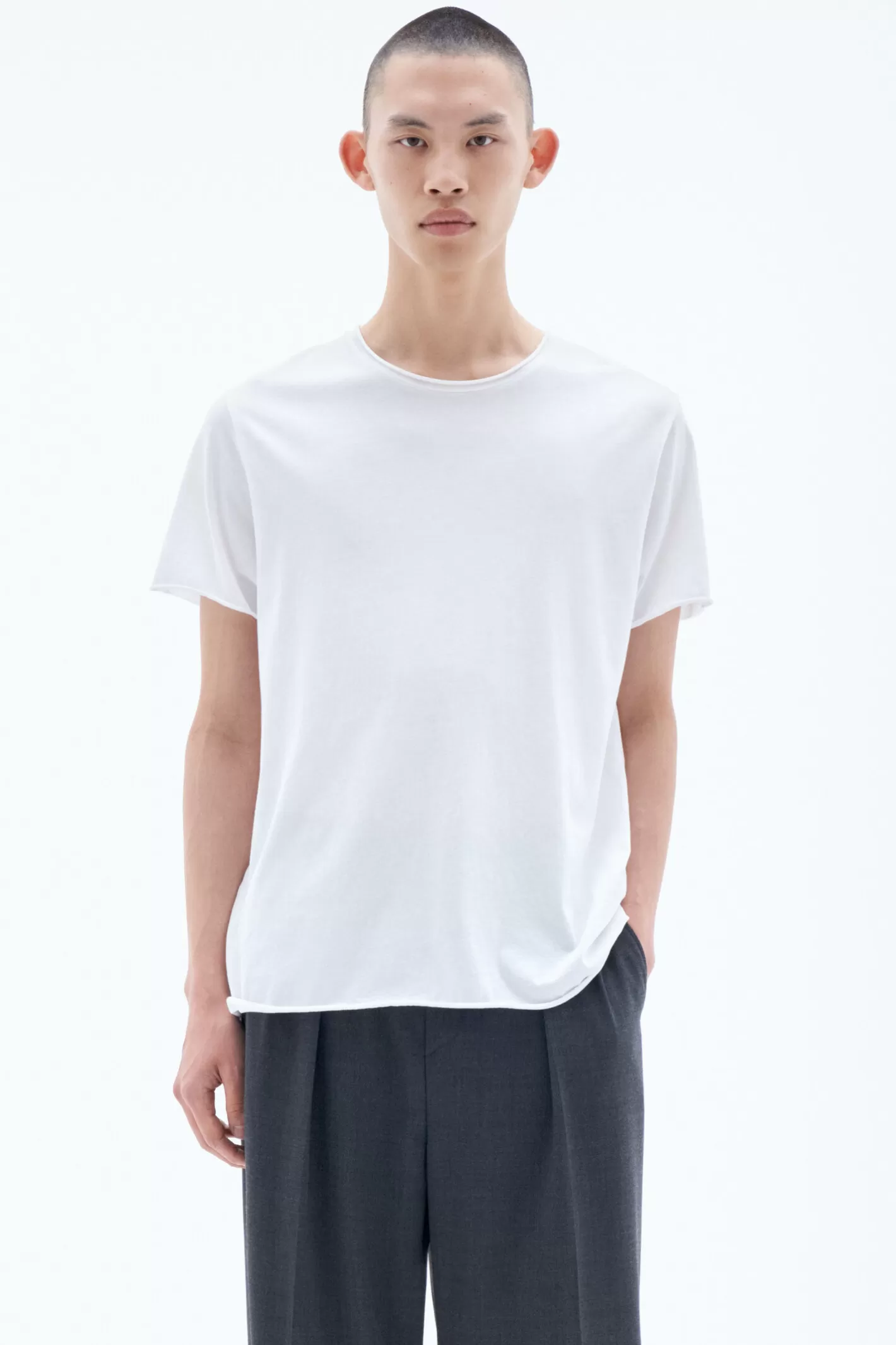 Filippa K Roll Neck Tee White-Man Bestsellers | T-Shirts