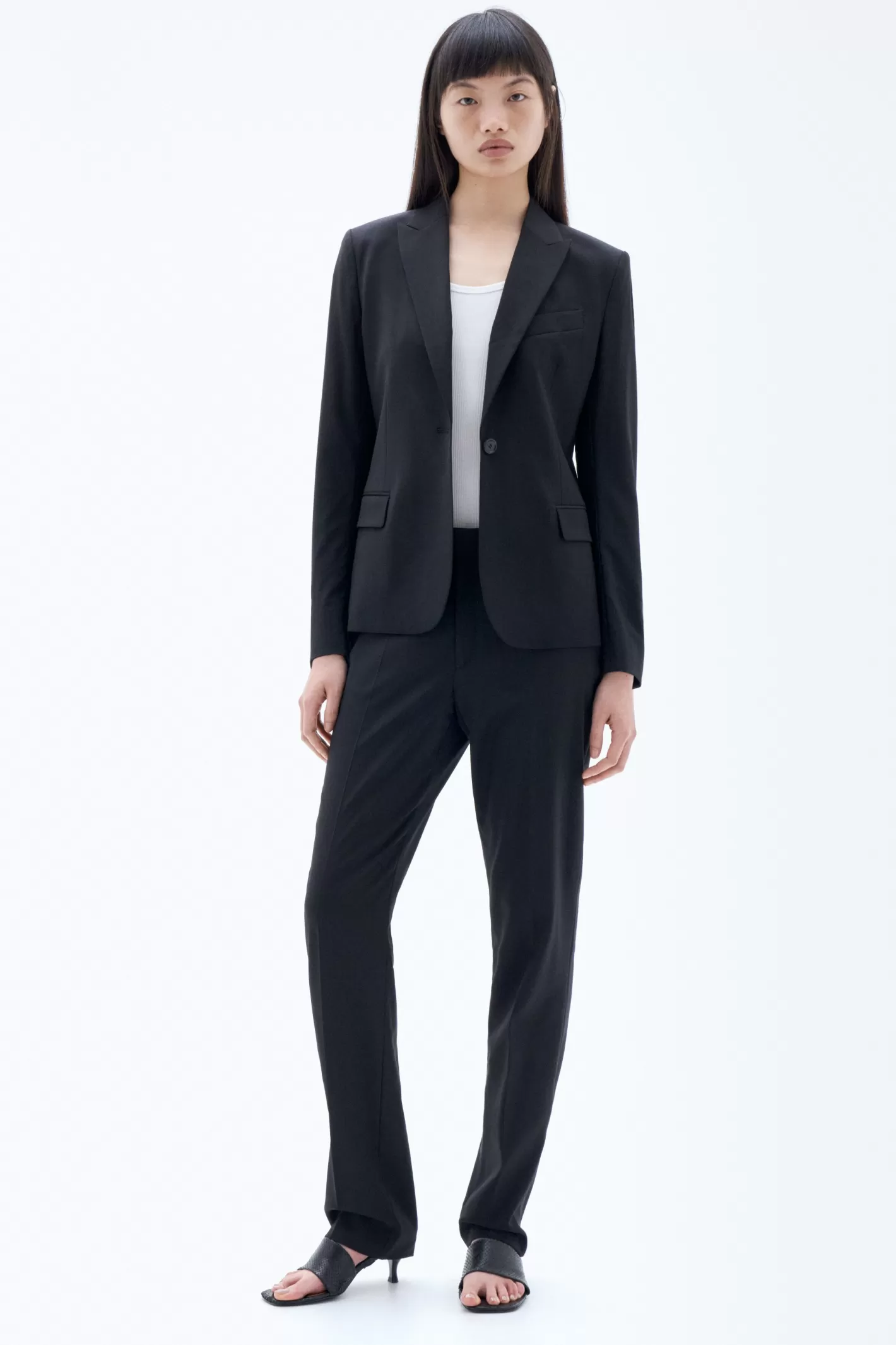 Filippa K Sasha Cool Wool Blazer Black-Woman Blazers | Tailoring