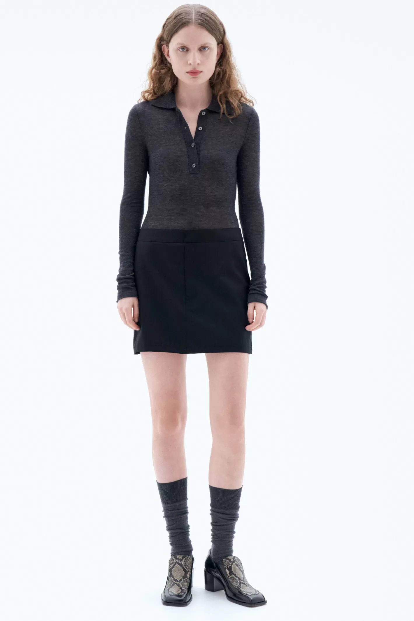 Filippa K Short Tailored Skirt Black-Woman Skirts & Shorts