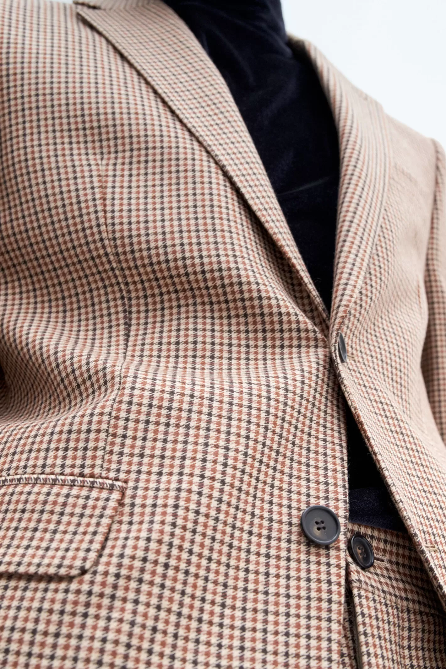 Filippa K Single Breasted Check Blazer Sand Beige/Brown Check-Man Tailoring | Suit jackets