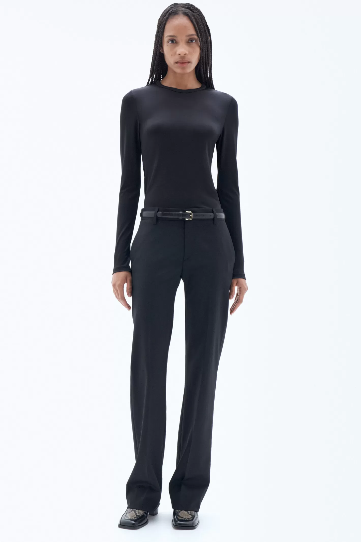 Filippa K Small Buckle Belt Black-Woman Other Accessories