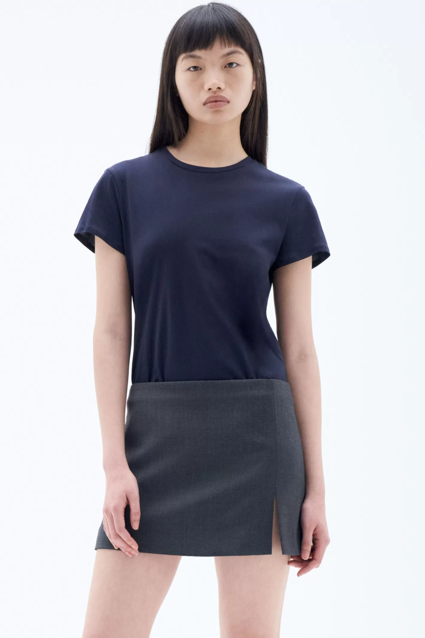 Filippa K Soft Cotton Tee Navy-Woman Tops