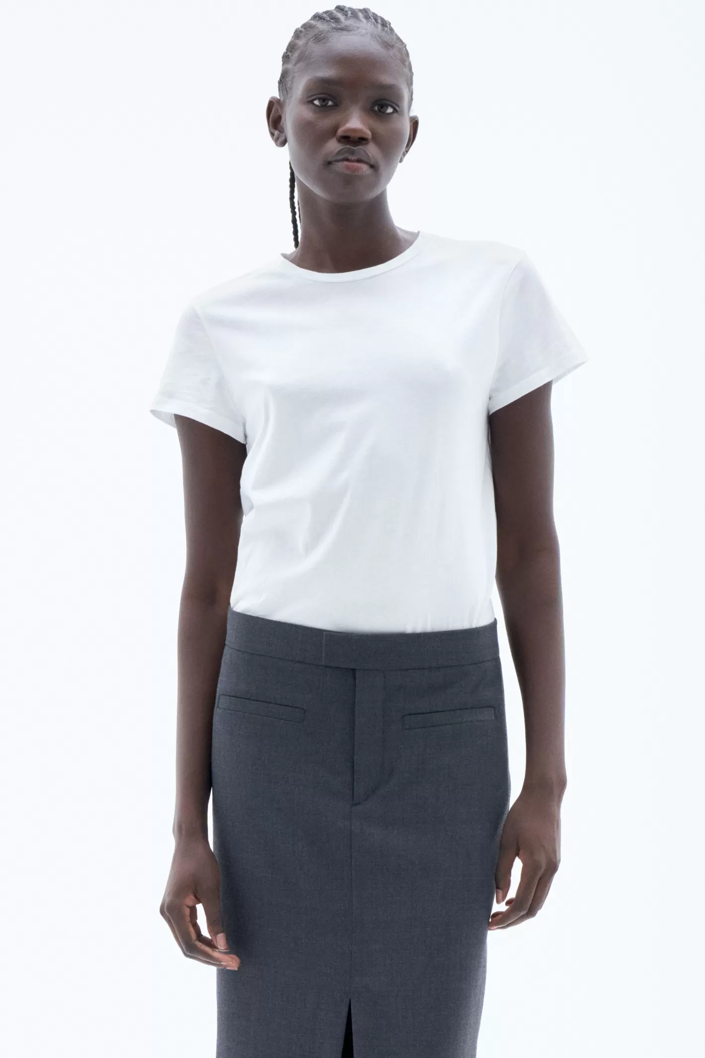 Filippa K Soft Cotton Tee White-Woman Tops