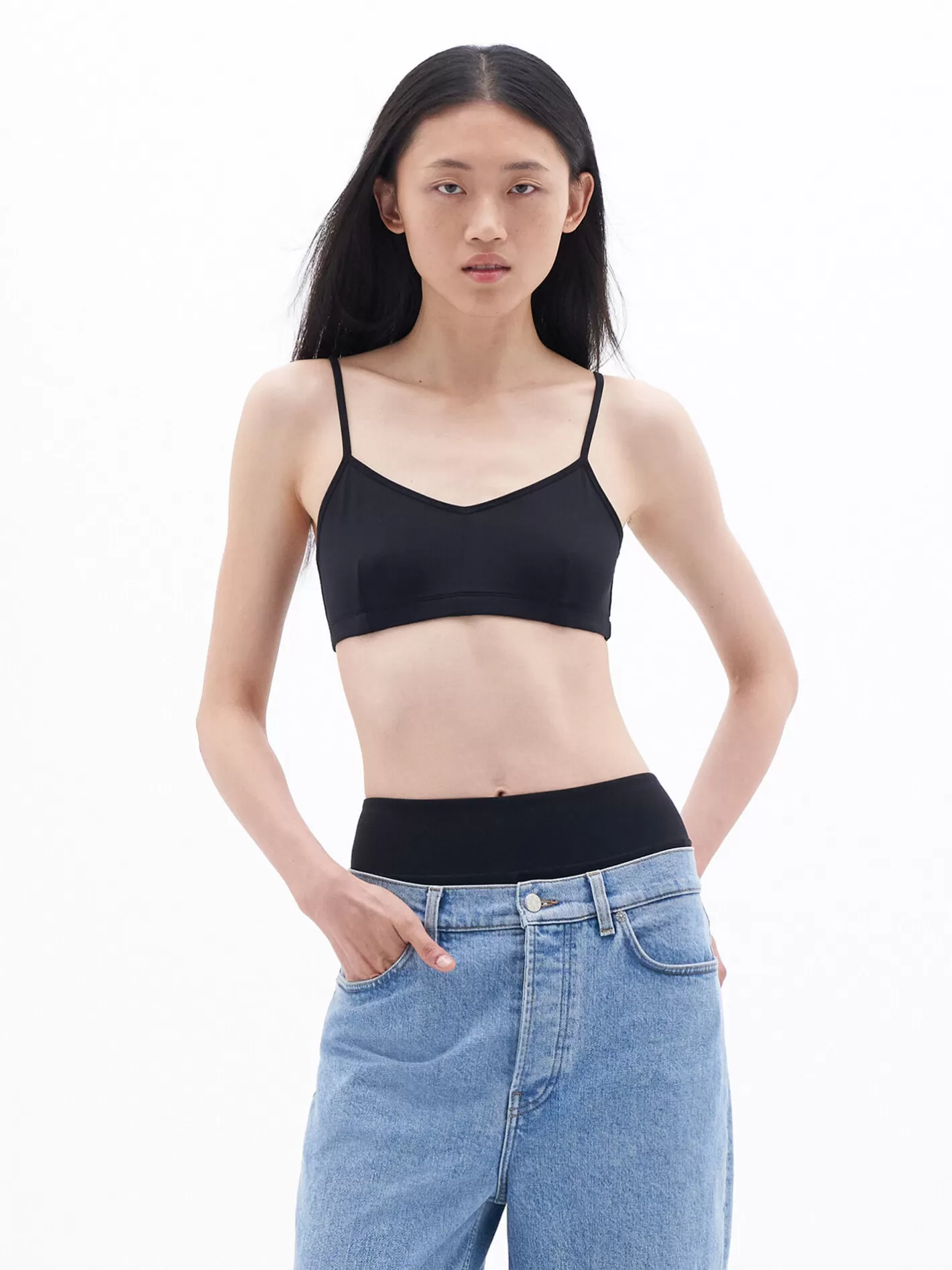 Filippa K Soft Triangle Bra Black-Woman Sports bras