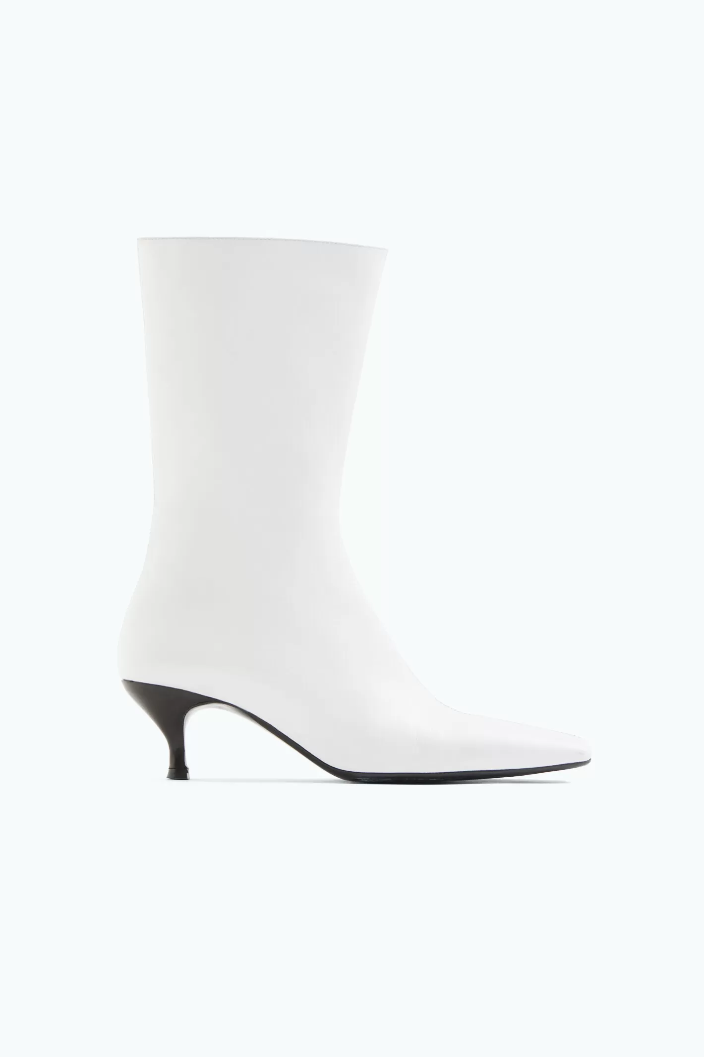 Filippa K Square Toe Ankle Boots White-Woman Shoes