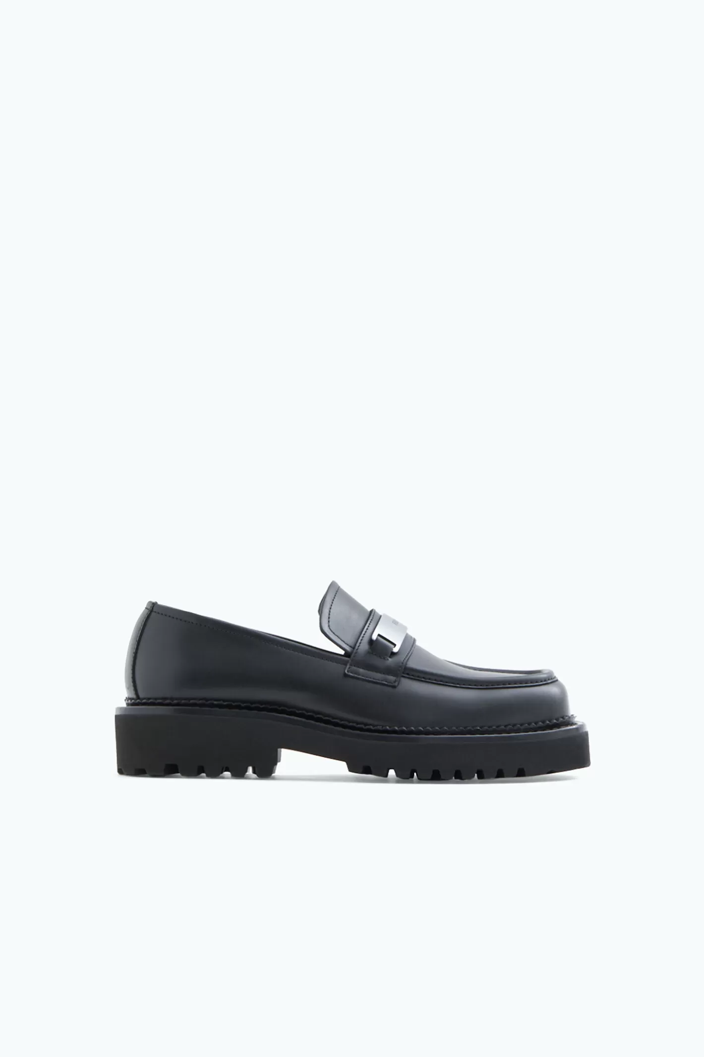 Filippa K Square Toe Loafers Black-Woman Shoes