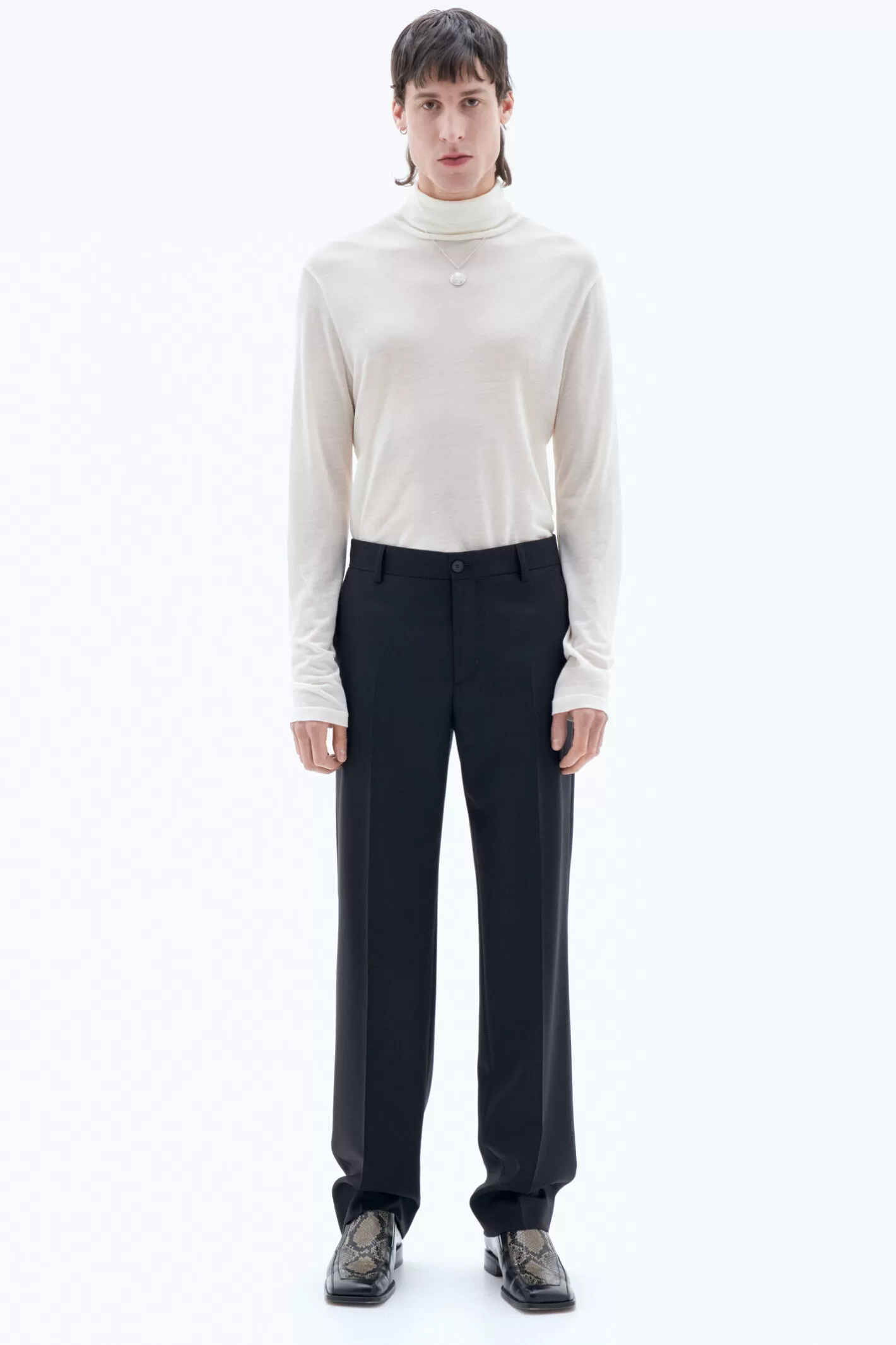 Filippa K Straight Wool Trousers Black-Man Trousers