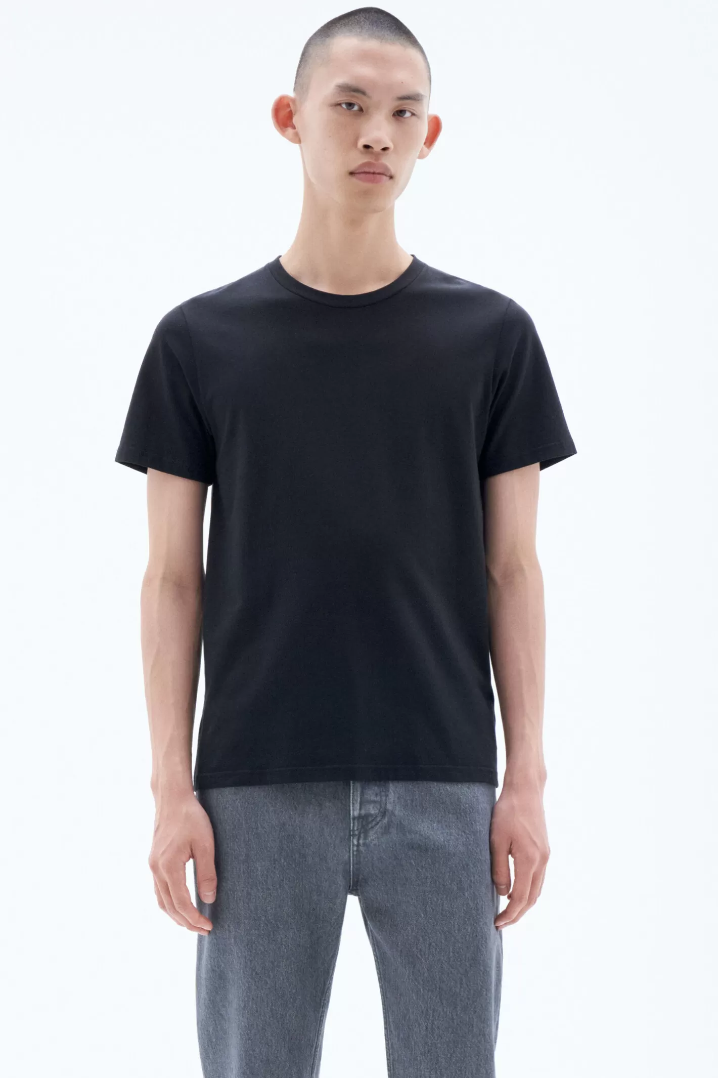 Filippa K Stretch Cotton Tee Black-Man Bestsellers | T-Shirts