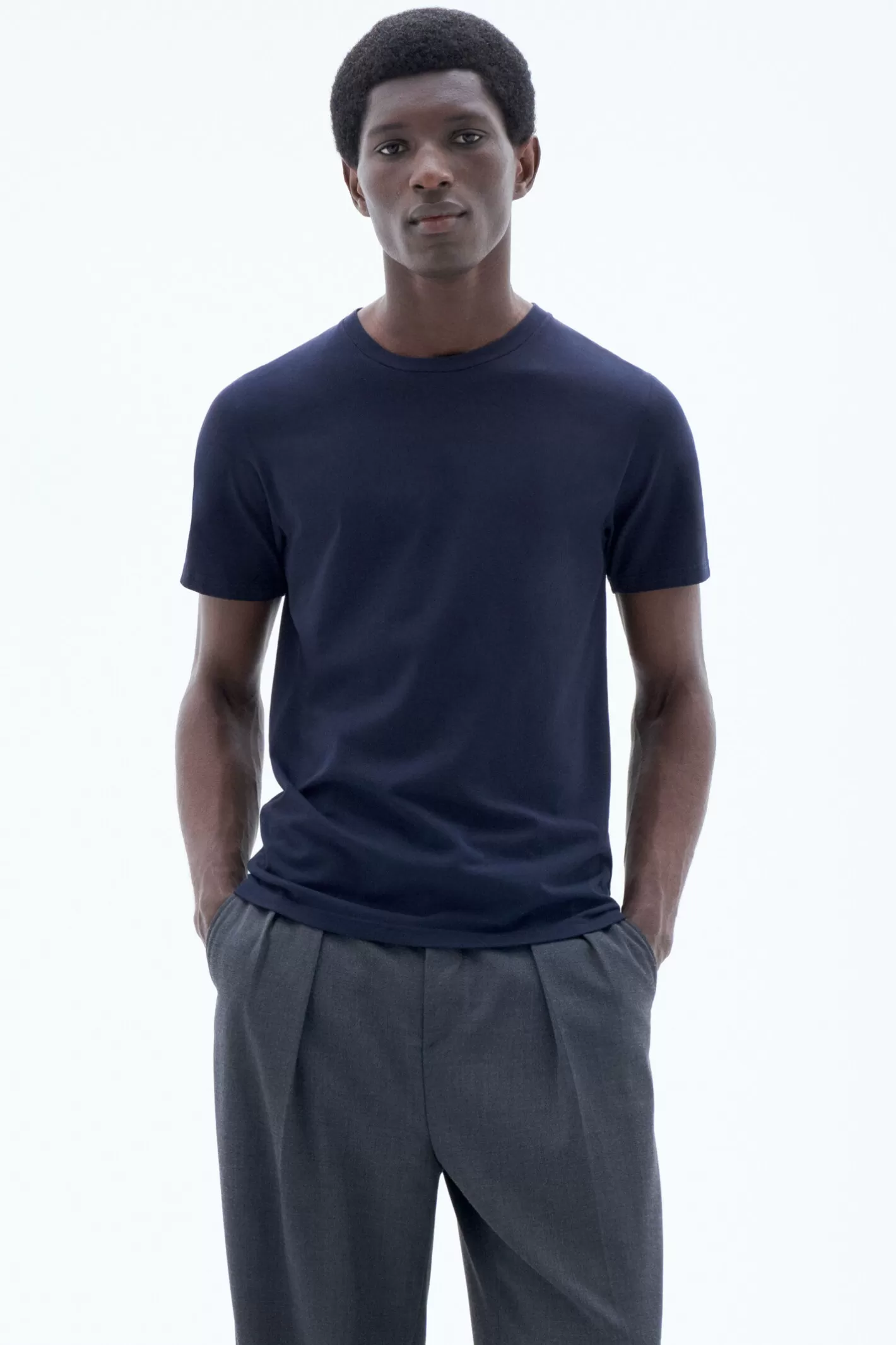 Filippa K Stretch Cotton Tee Navy-Man Bestsellers | T-Shirts