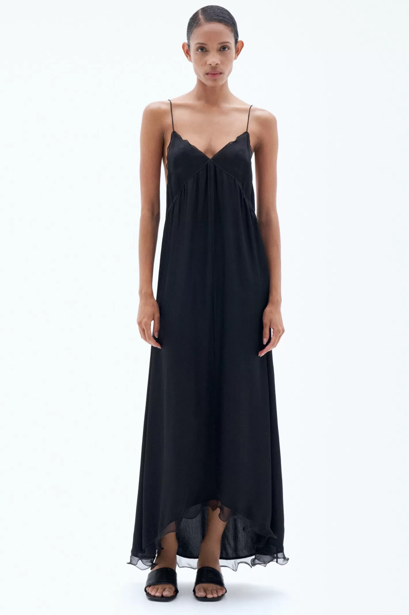 Filippa K Structure Frill Dress Black-Woman Dresses