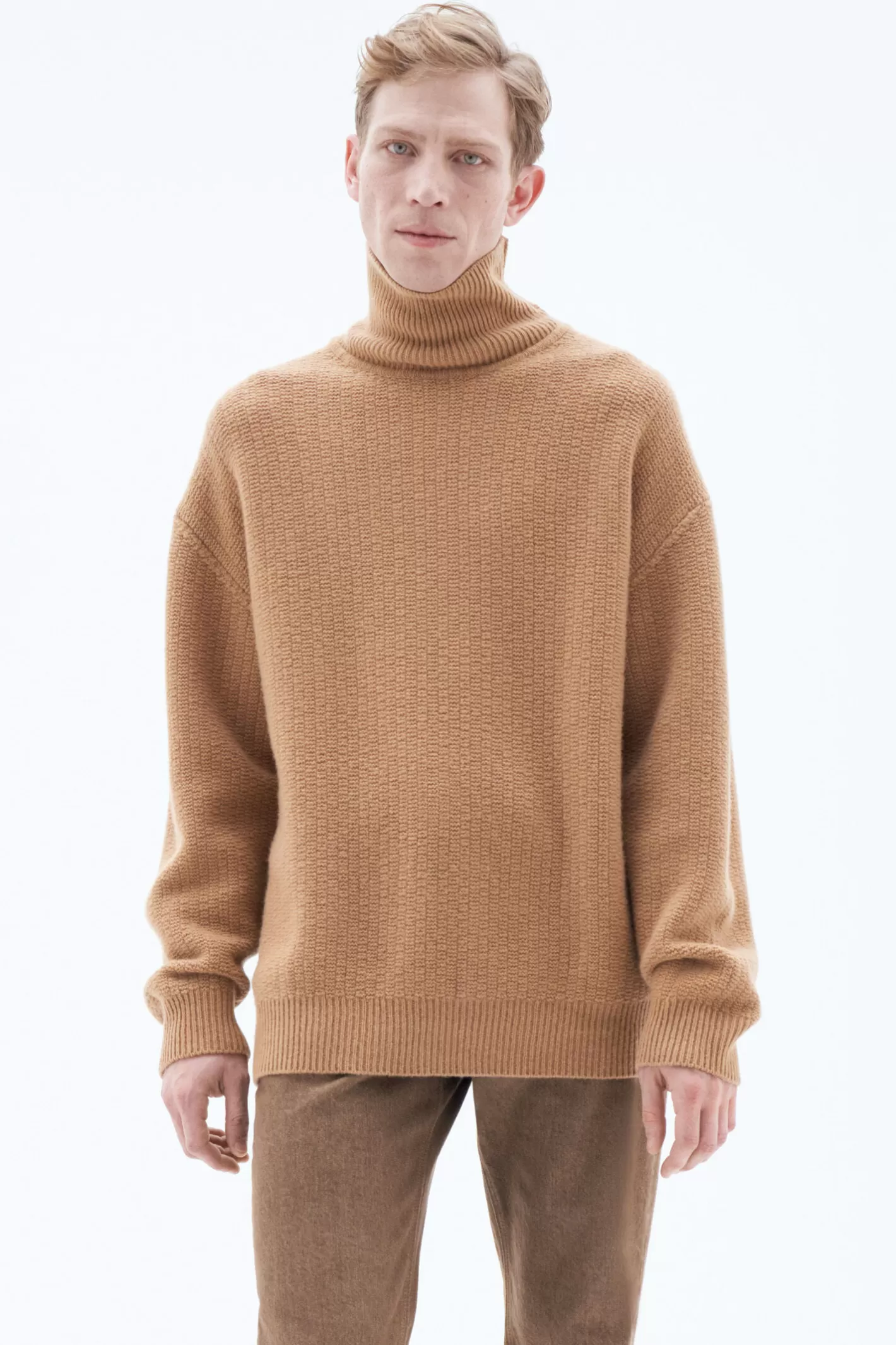 Filippa K Structure Turtleneck Camel-Man Knitwear