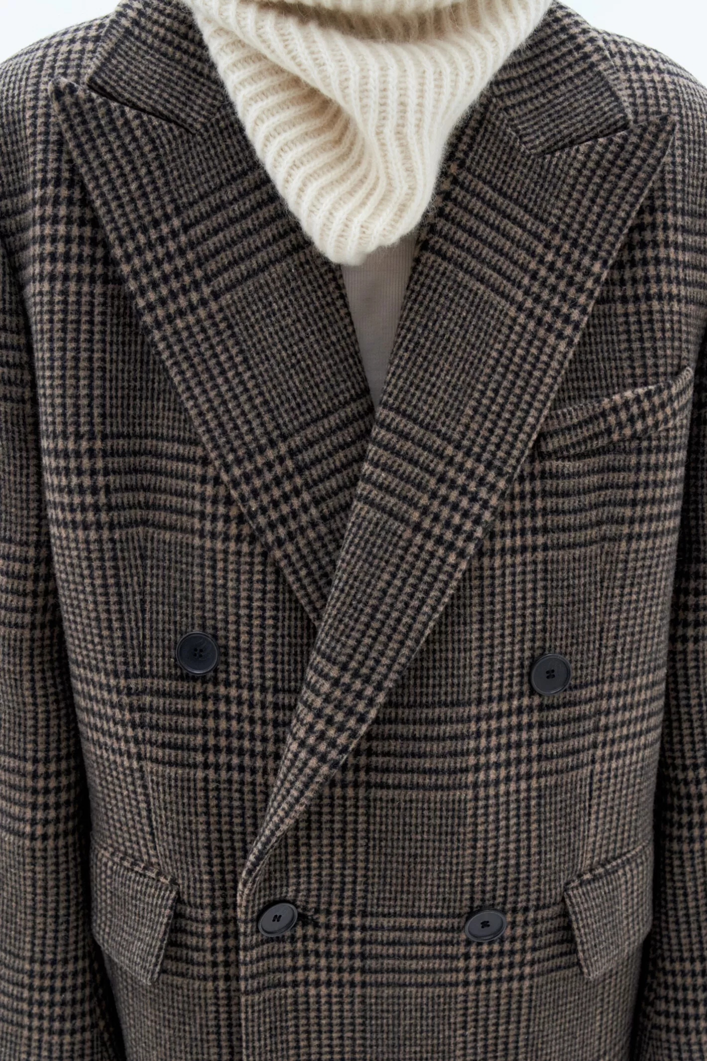 Filippa K Tailored Check Coat Camel/Black Check-Woman Outerwear