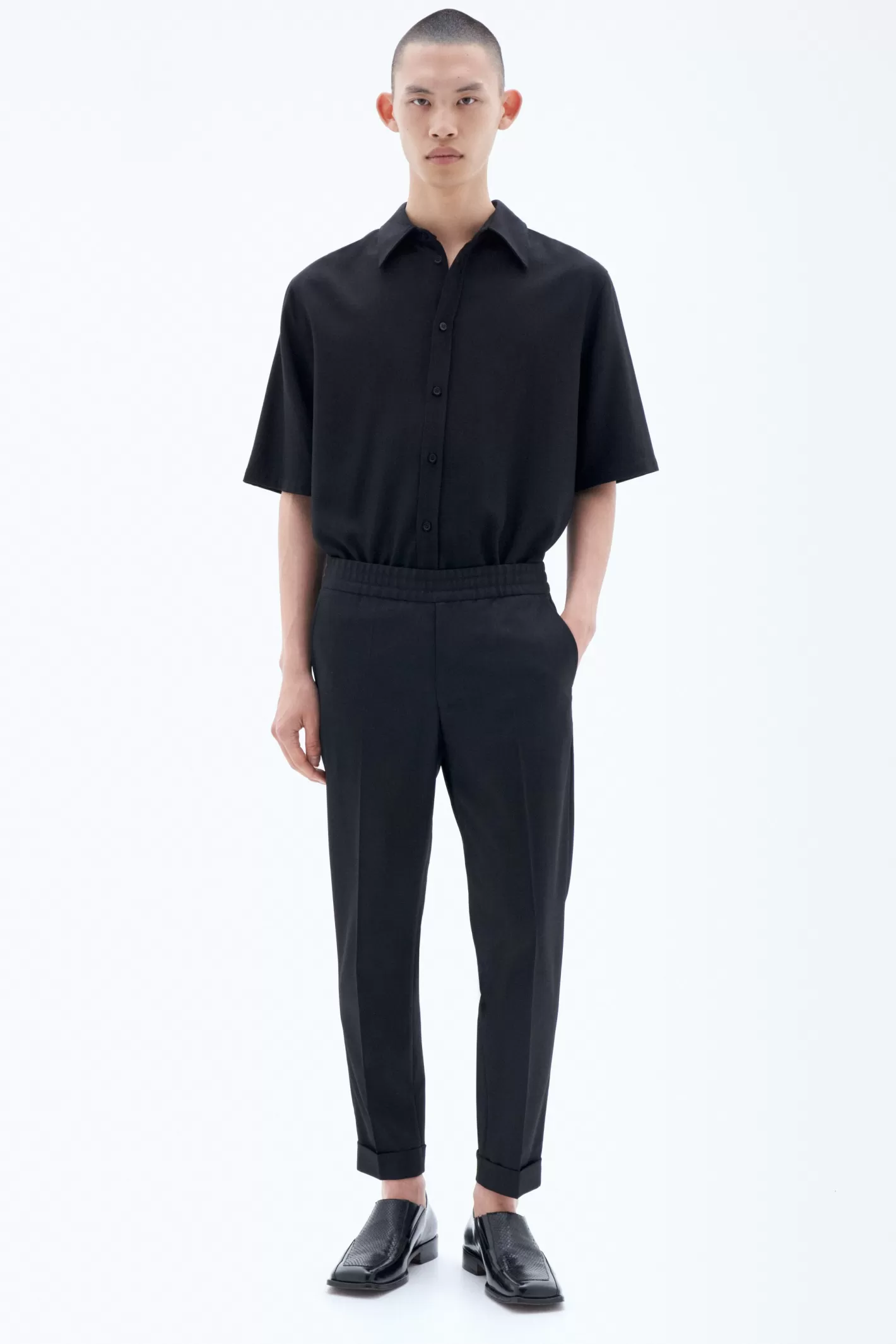 Filippa K Terry Cropped Trousers Black-Man Bestsellers | Trousers