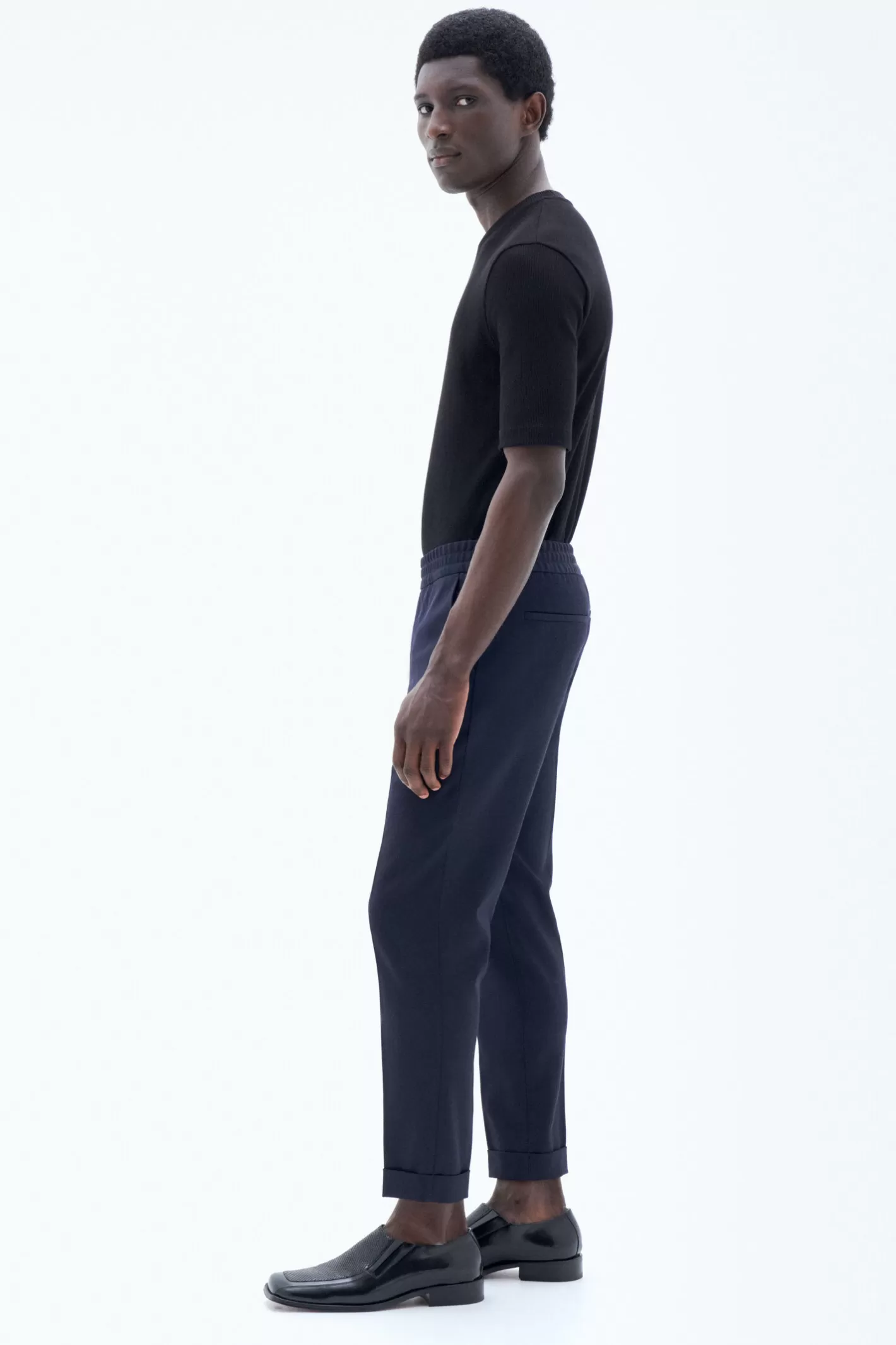 Filippa K Terry Cropped Trousers Navy-Man Bestsellers | Trousers