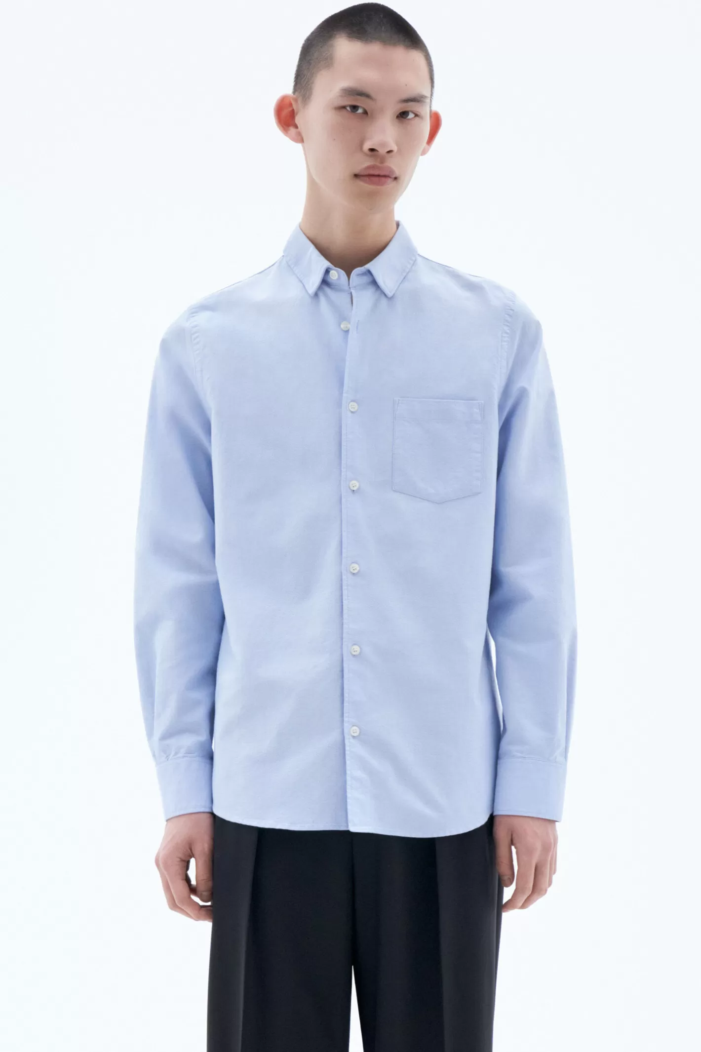 Filippa K Tim Oxford Shirt Light Blue-Man Shirts