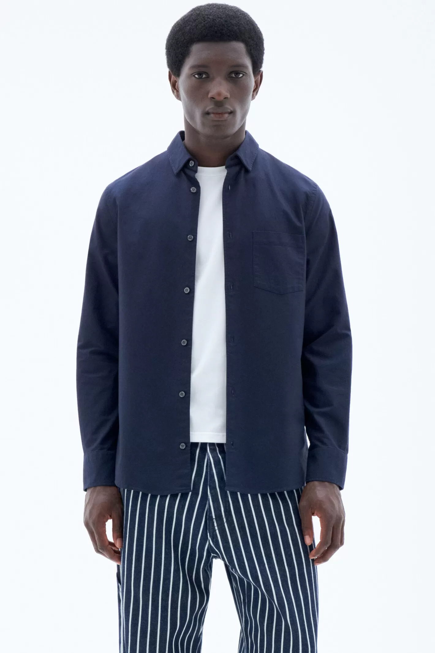 Filippa K Tim Oxford Shirt Navy-Man Shirts