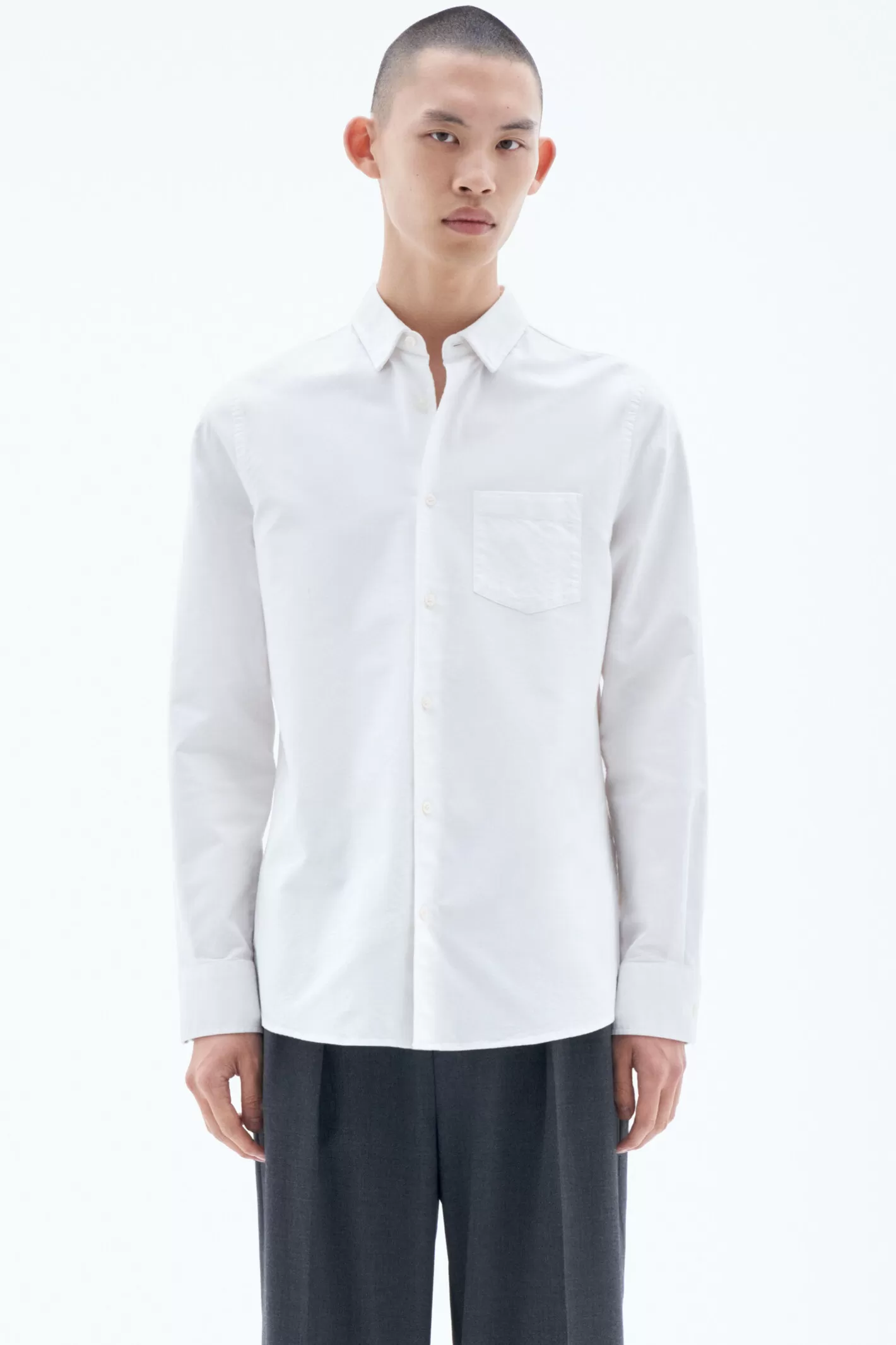 Filippa K Tim Oxford Shirt White-Man Shirts