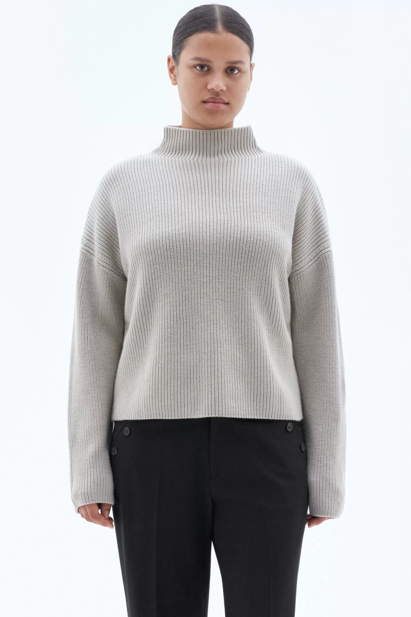 Filippa K Willow Sweater Grey Beige-Woman Knitwear