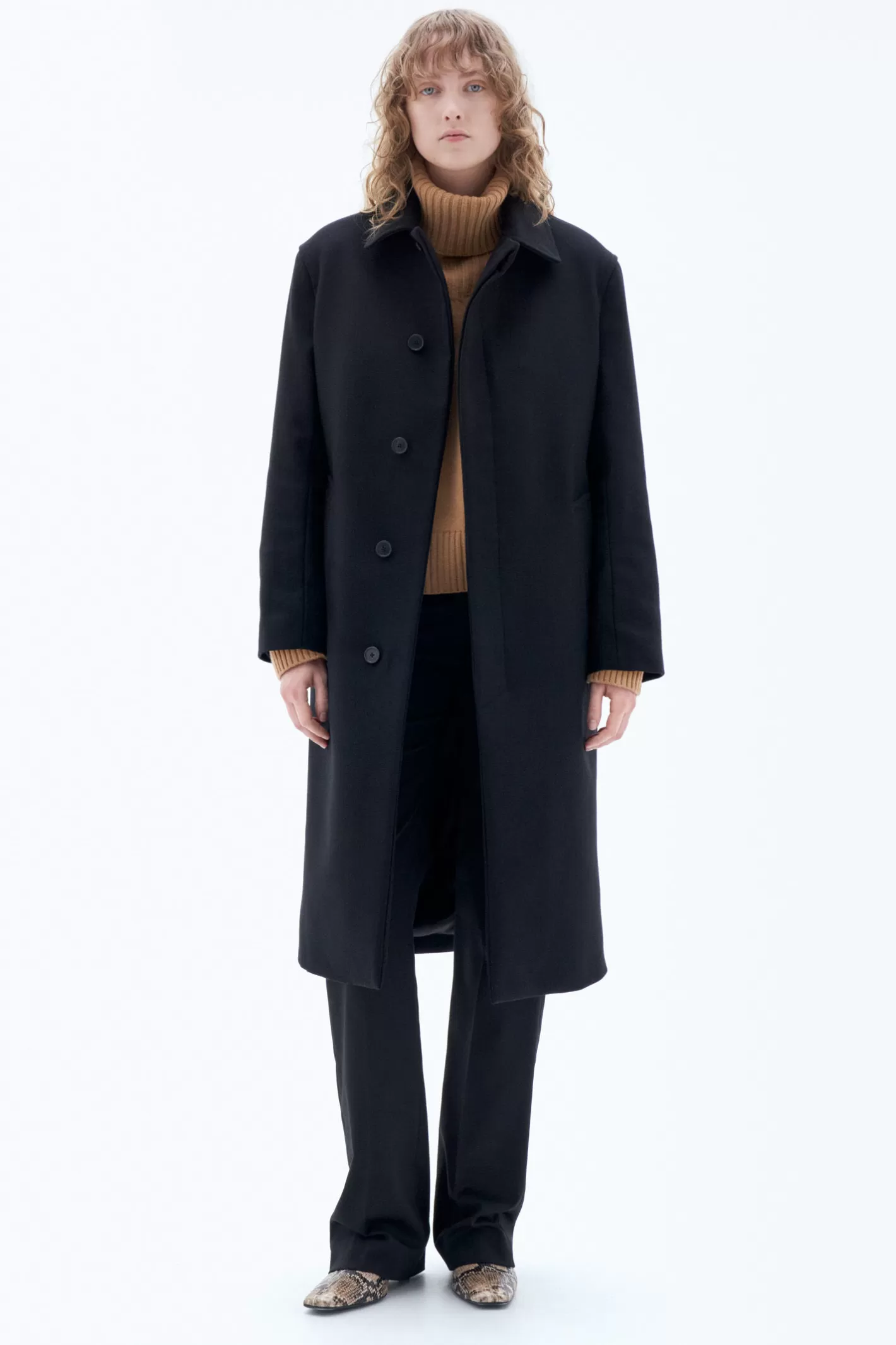 Filippa K Wool Car Coat Black-Woman Outerwear