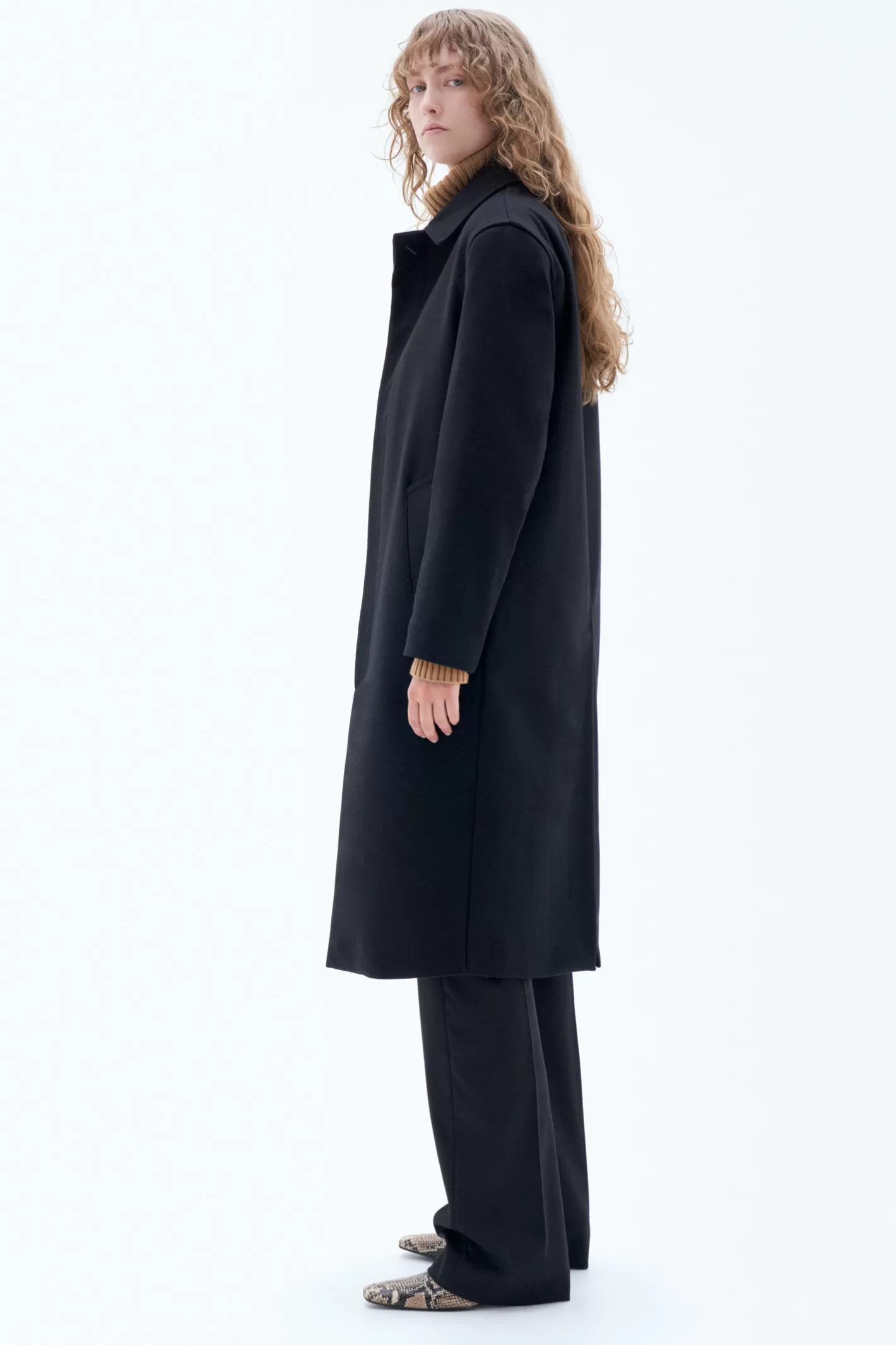 Filippa K Wool Car Coat Black-Woman Outerwear