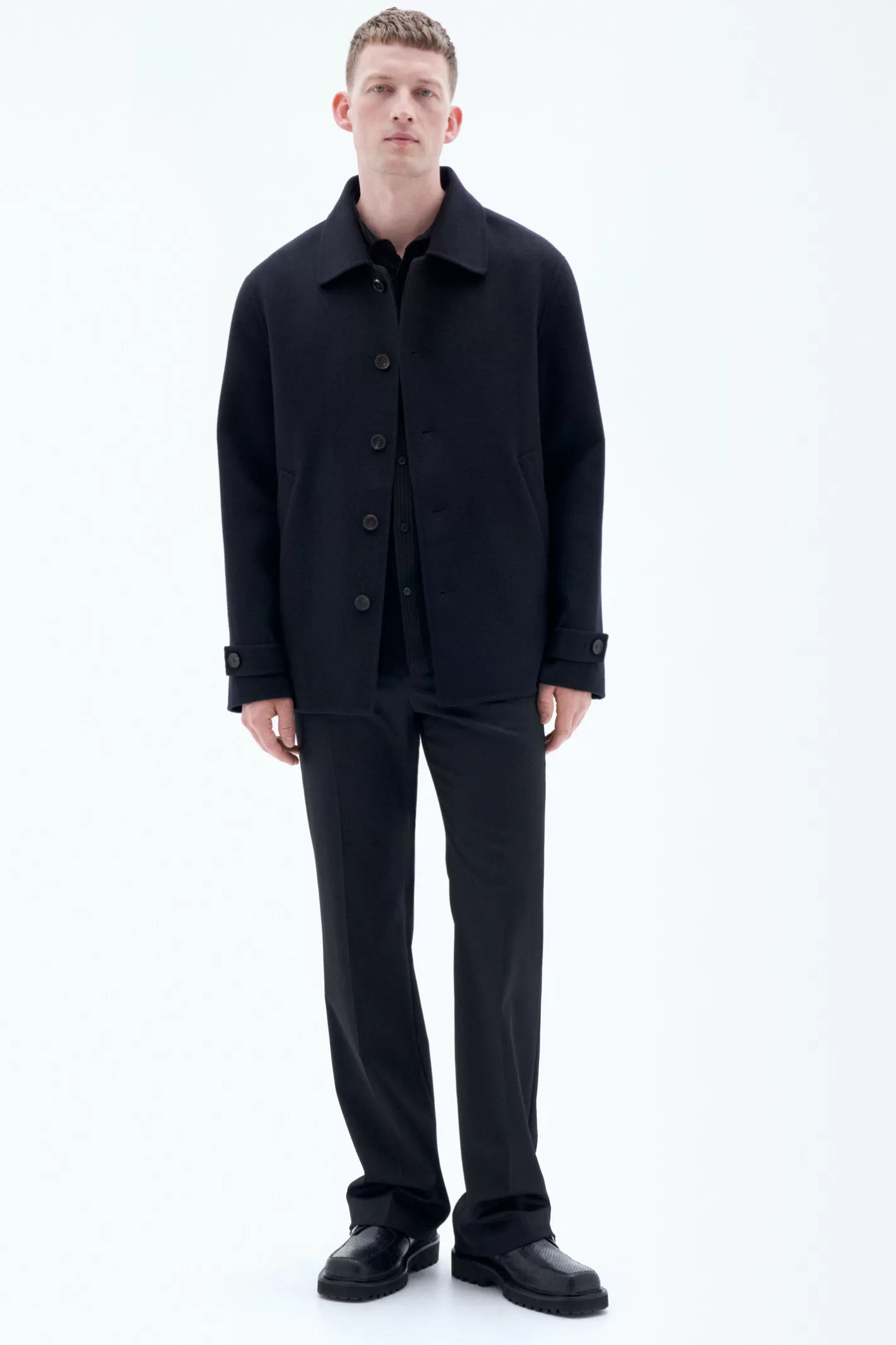 Filippa K Wool Cashmere Jacket Black-Man | Woman Outerwear