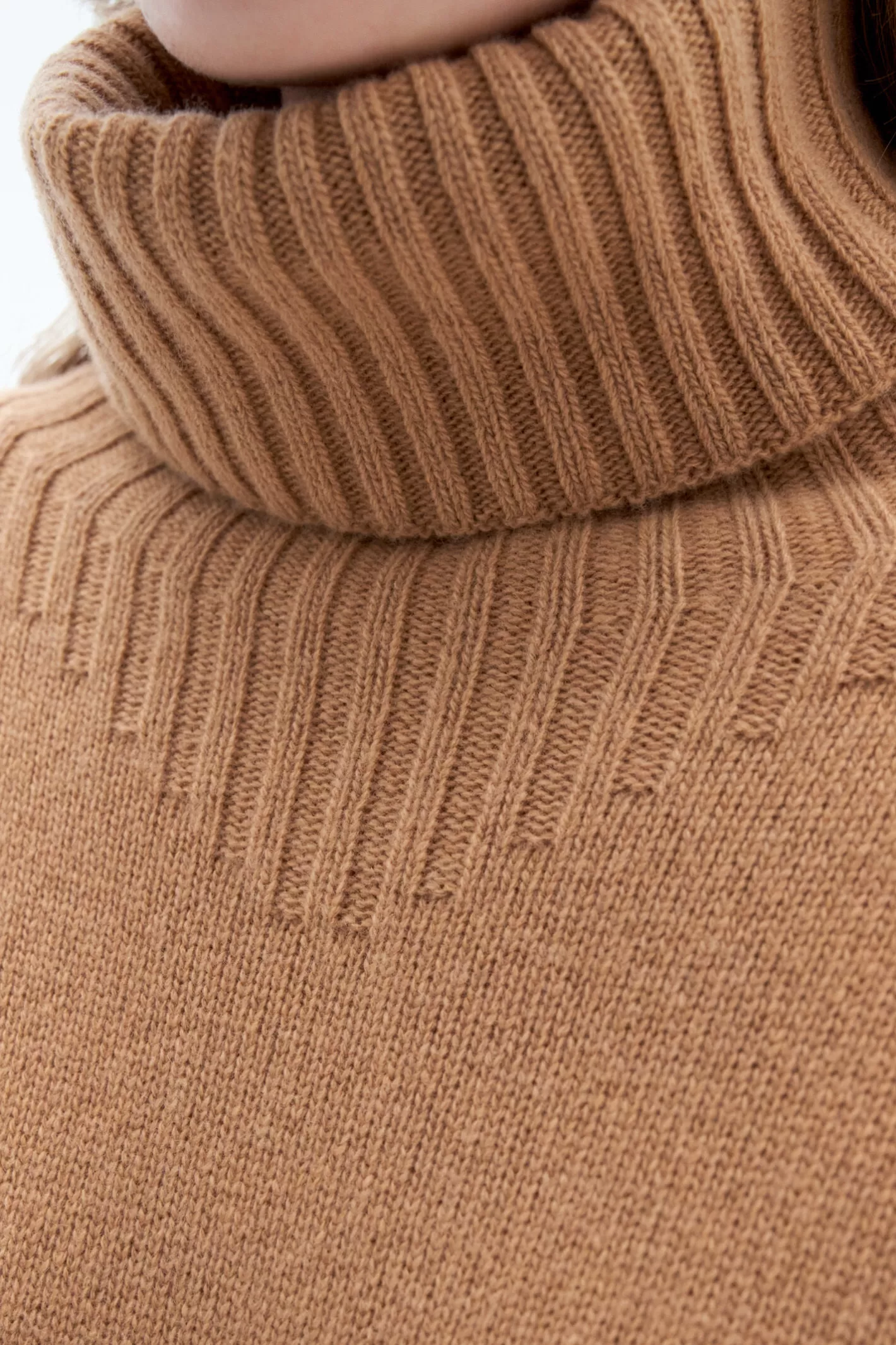 Filippa K Wool Turtleneck Sweater Camel-Woman Knitwear