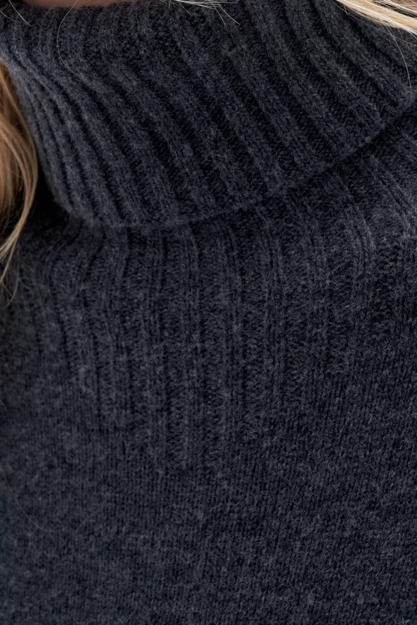 Filippa K Wool Turtleneck Sweater Anthracite Melange-Woman Bestsellers | Knitwear