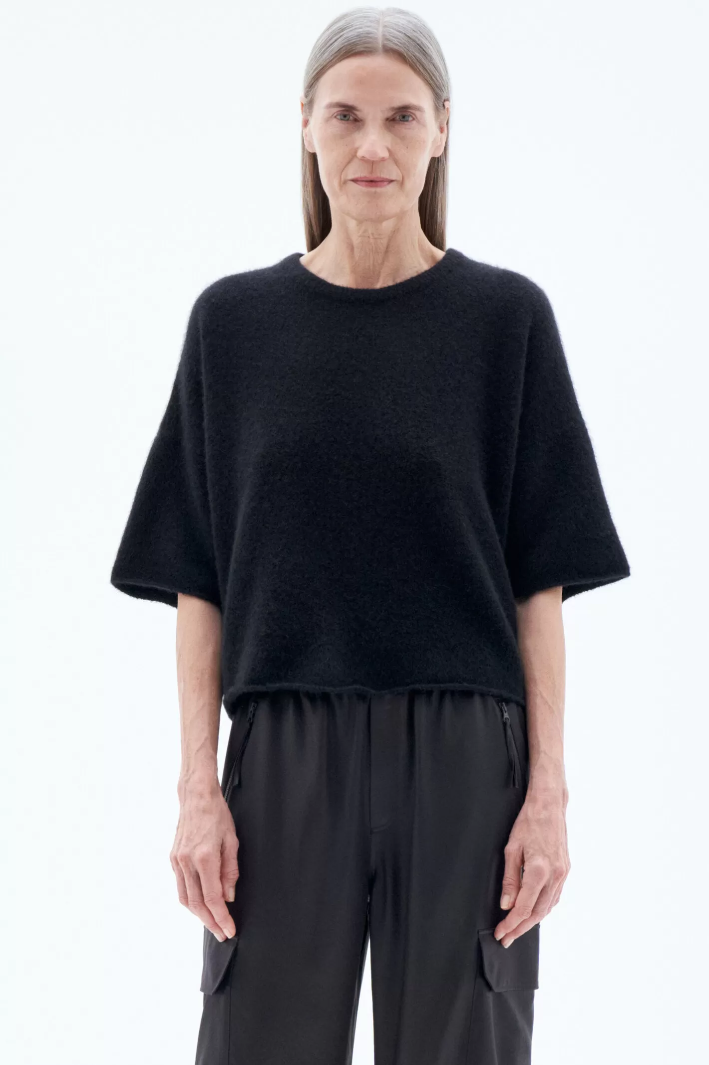 Filippa K Yak Tee Black-Woman Knitwear