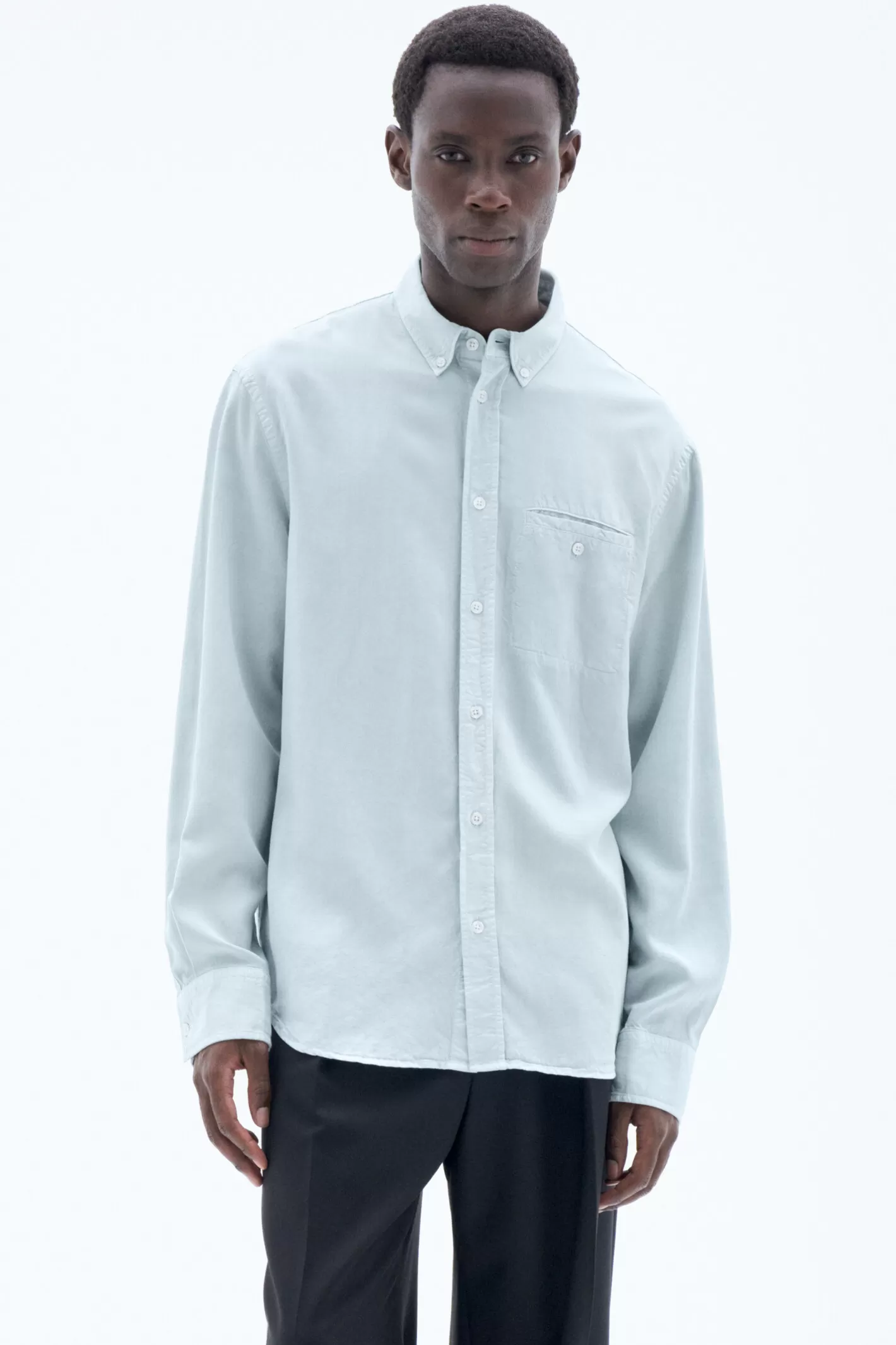 Filippa K Zachary Shirt Faded Turquoise-Man Shirts