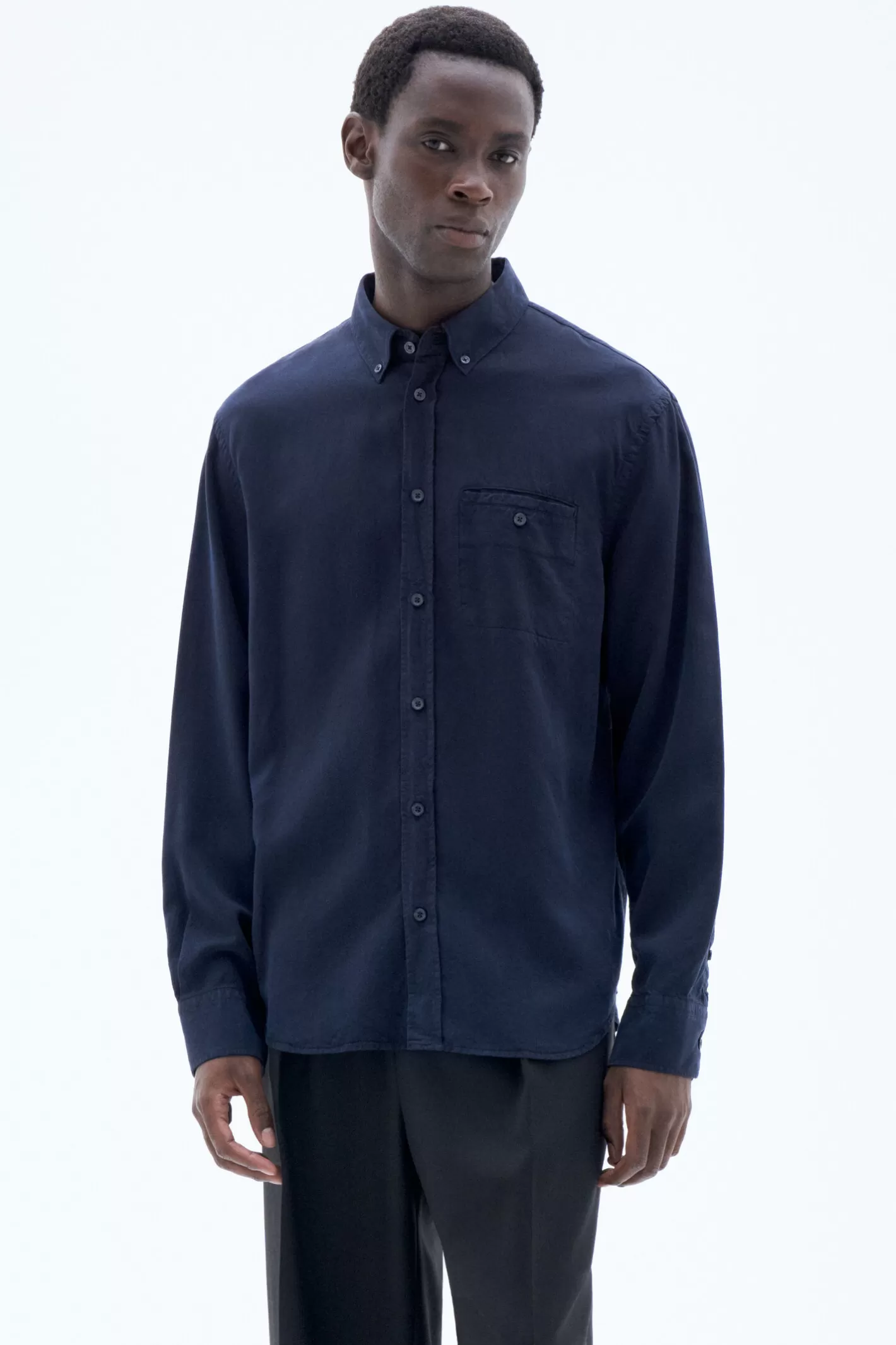 Filippa K Zachary Shirt Navy-Man Shirts