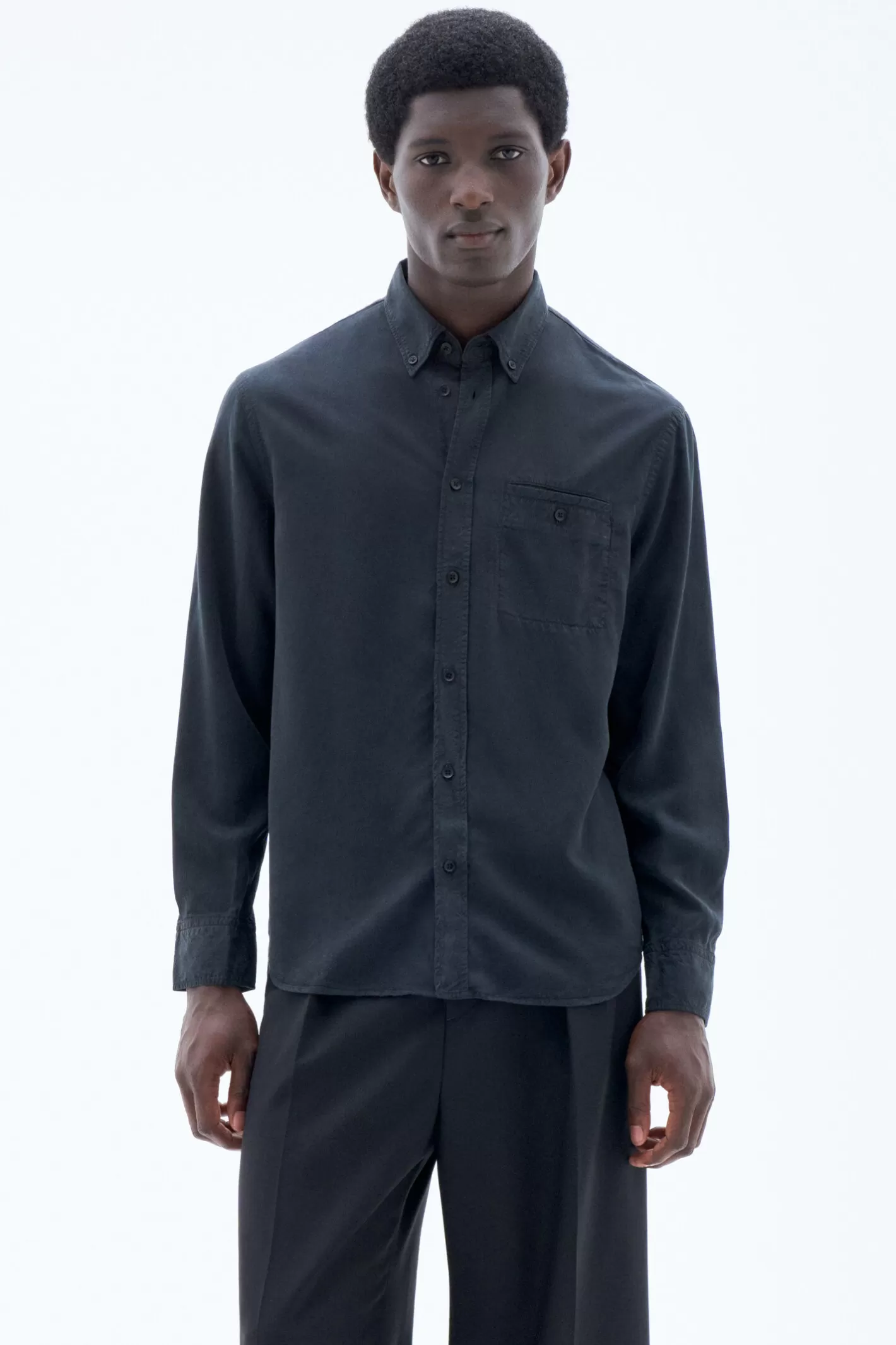 Filippa K Zachary Shirt Almost Black-Man Shirts